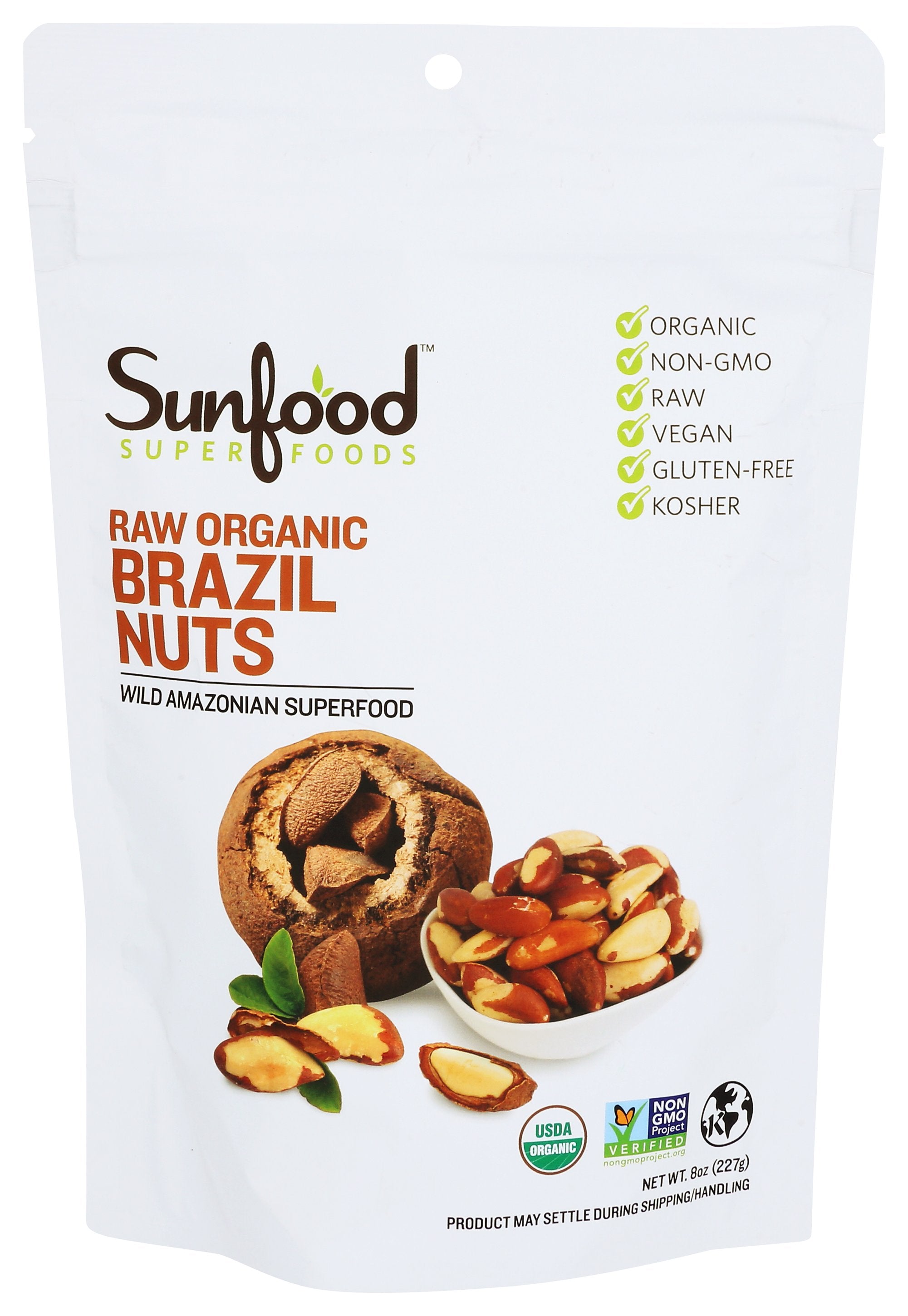 SUNFOOD SUPERFOODS NUTS BRAZIL ORGANIC