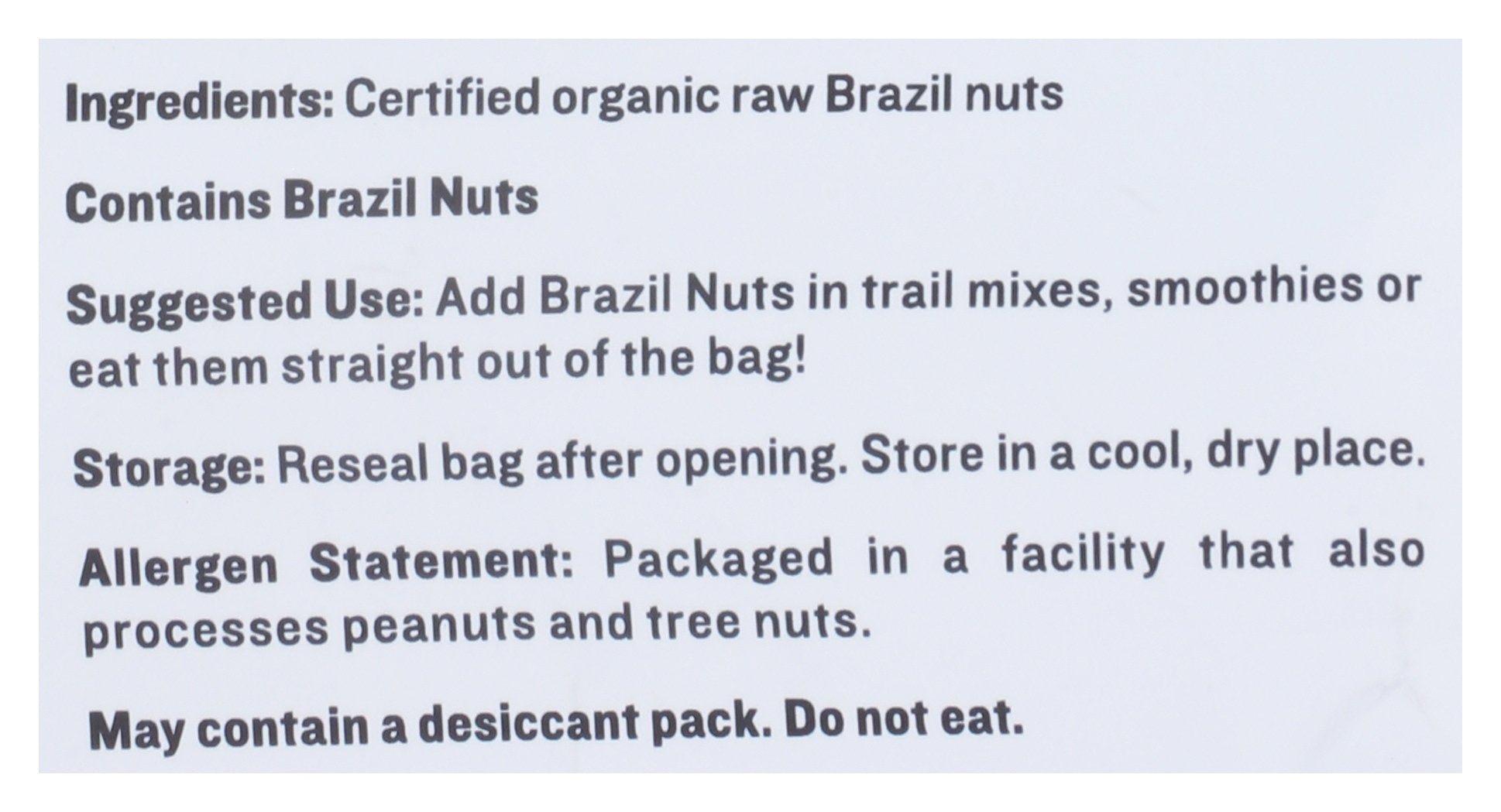 SUNFOOD SUPERFOODS NUTS BRAZIL ORGANIC