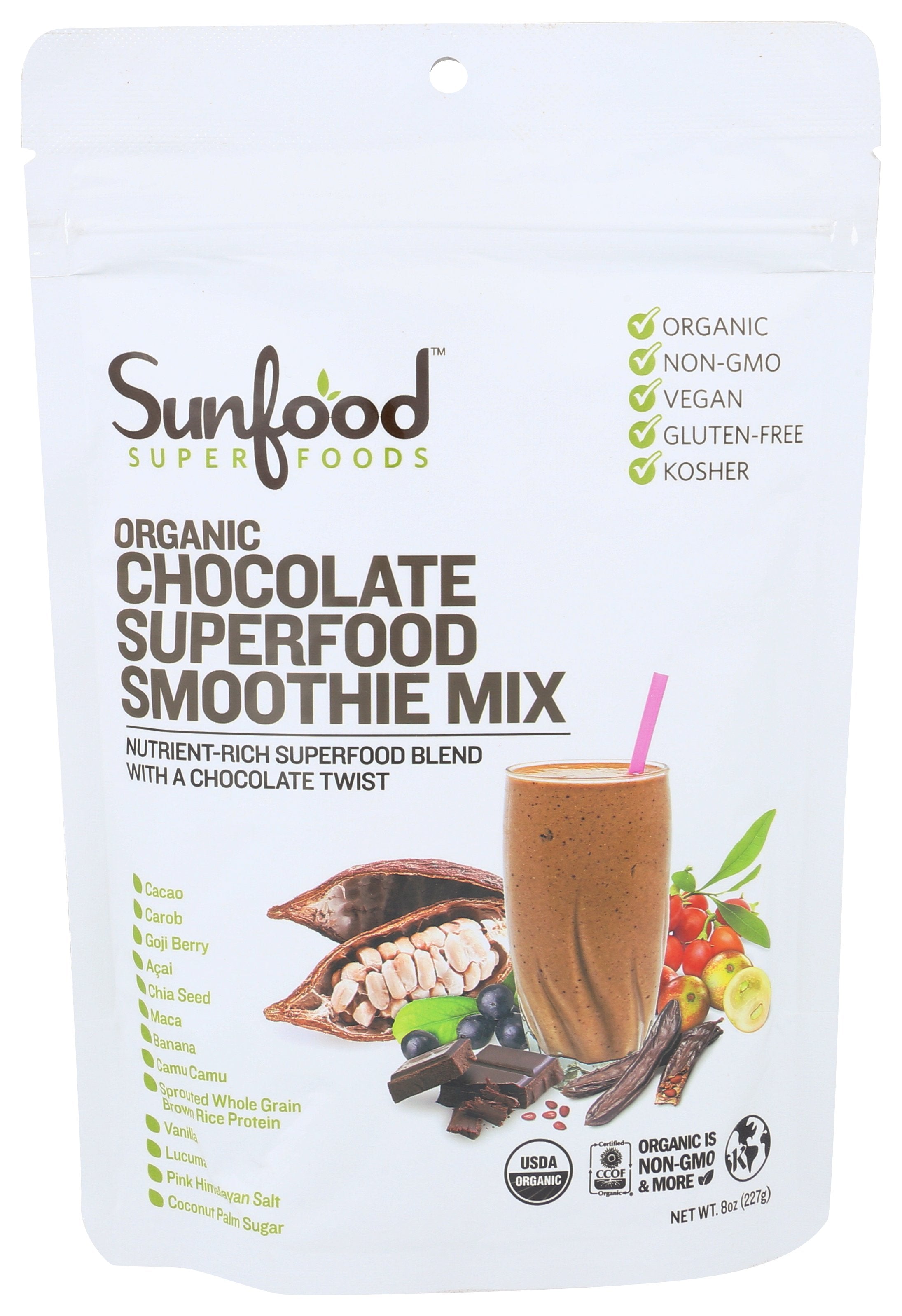 SUNFOOD SUPERFOODS SUPERFOOD POWDER CHOC