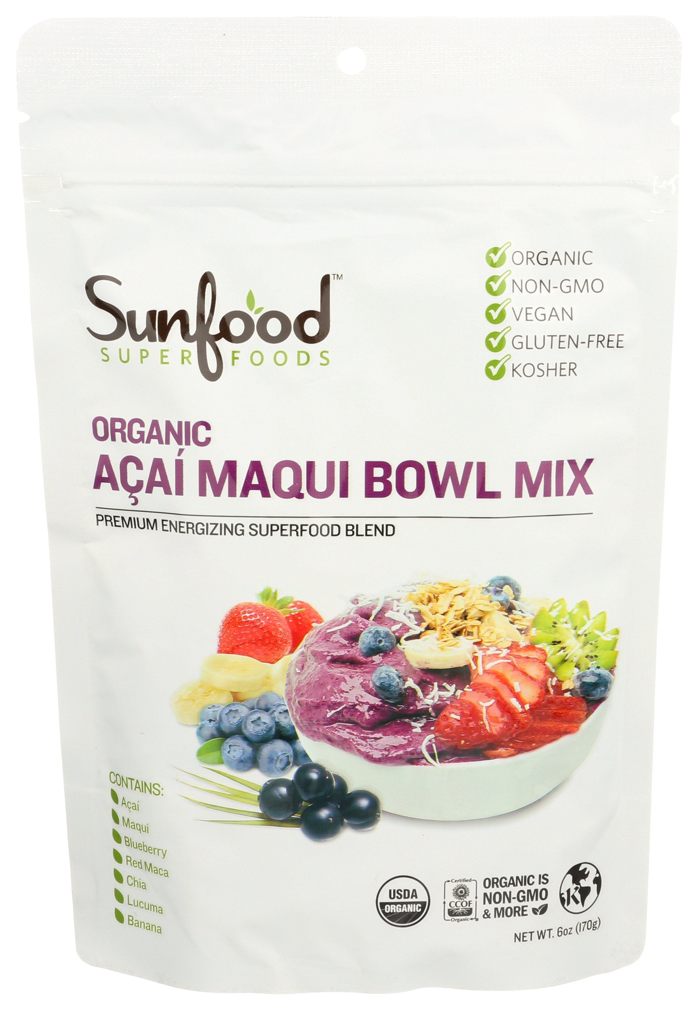 SUNFOOD SUPERFOODS BOWL ACAI MAQUI MIX ORG