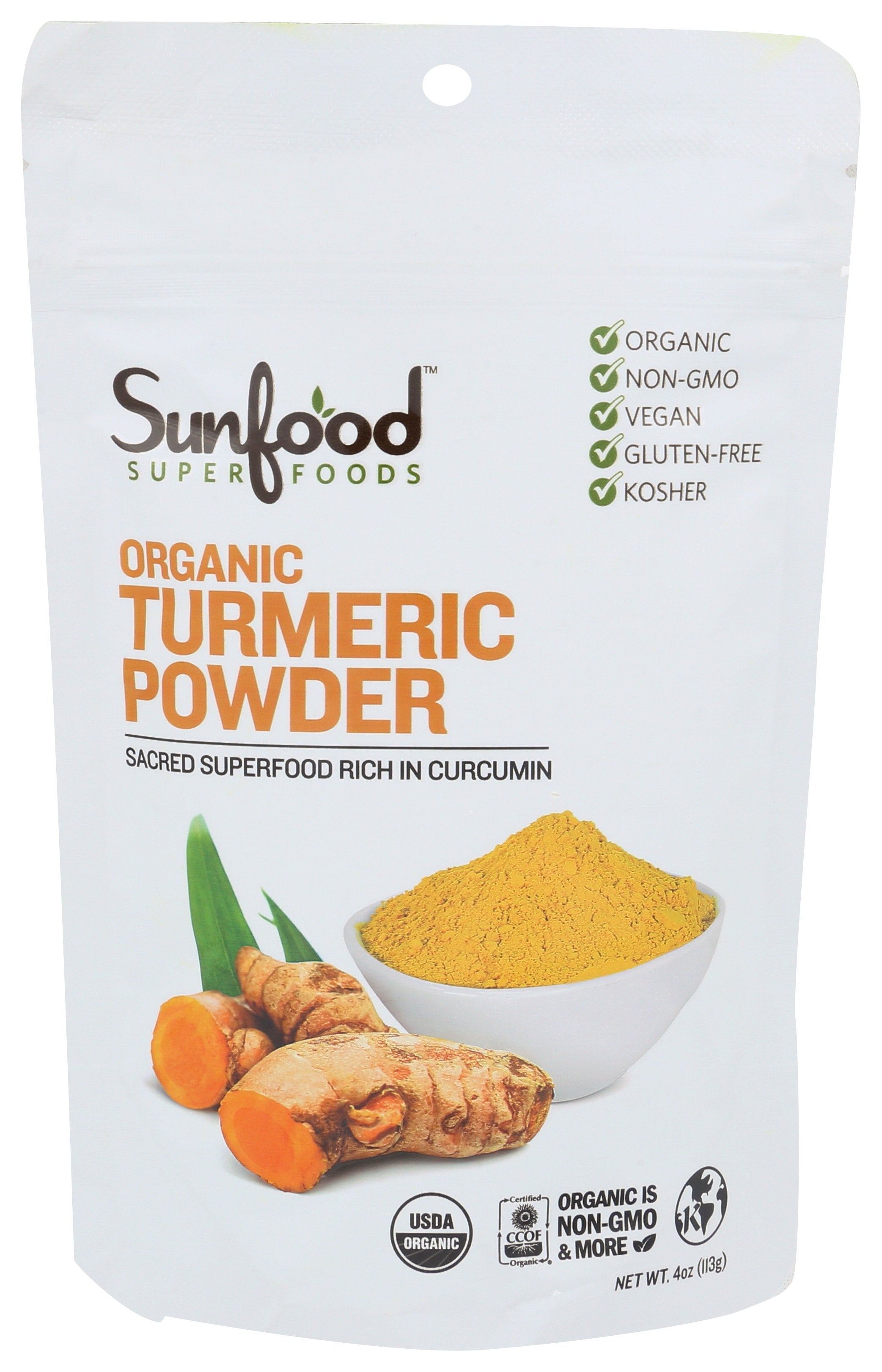 SUNFOOD SUPERFOODS POWDER TURMERIC ORGANIC