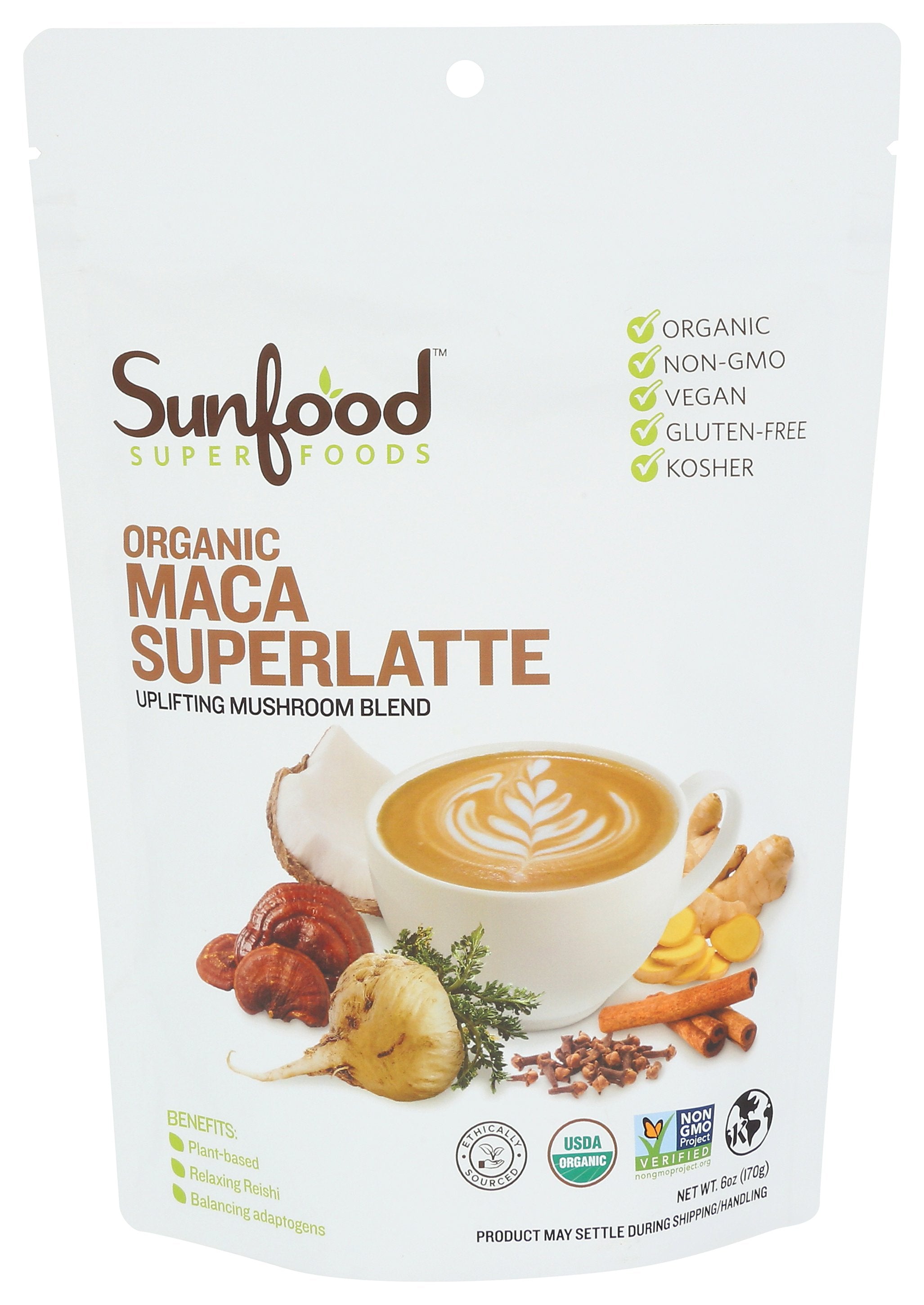 SUNFOOD SUPERFOODS MACA SUPERLATTE ORGANIC