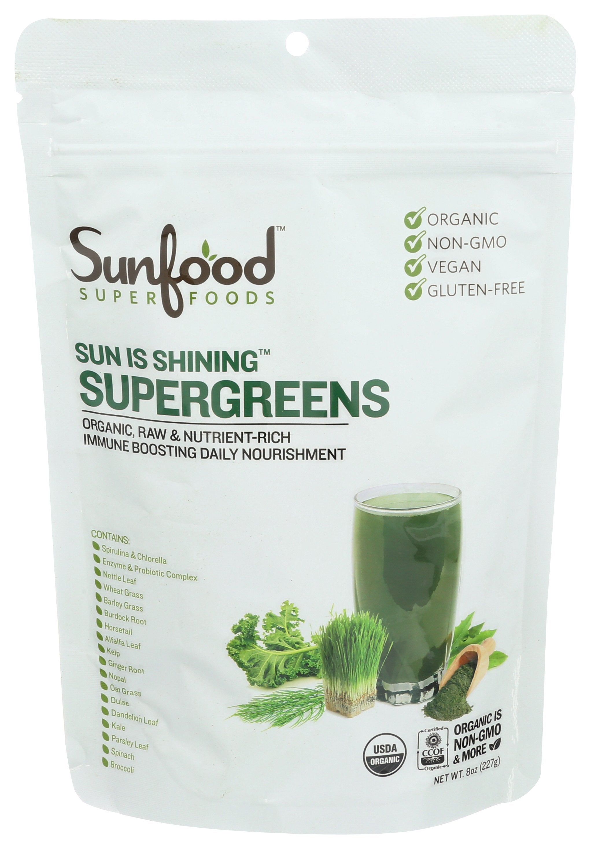 SUNFOOD SUPERFOODS SUPERGREENS ORG