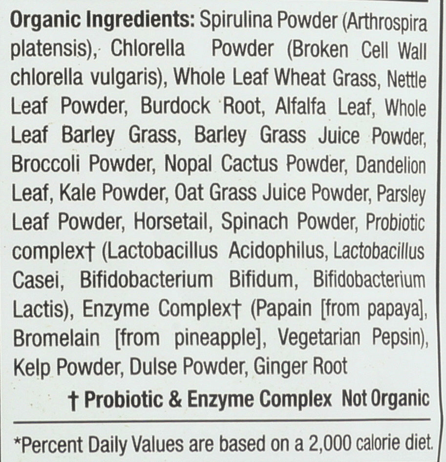 SUNFOOD SUPERFOODS SUPERGREENS ORG