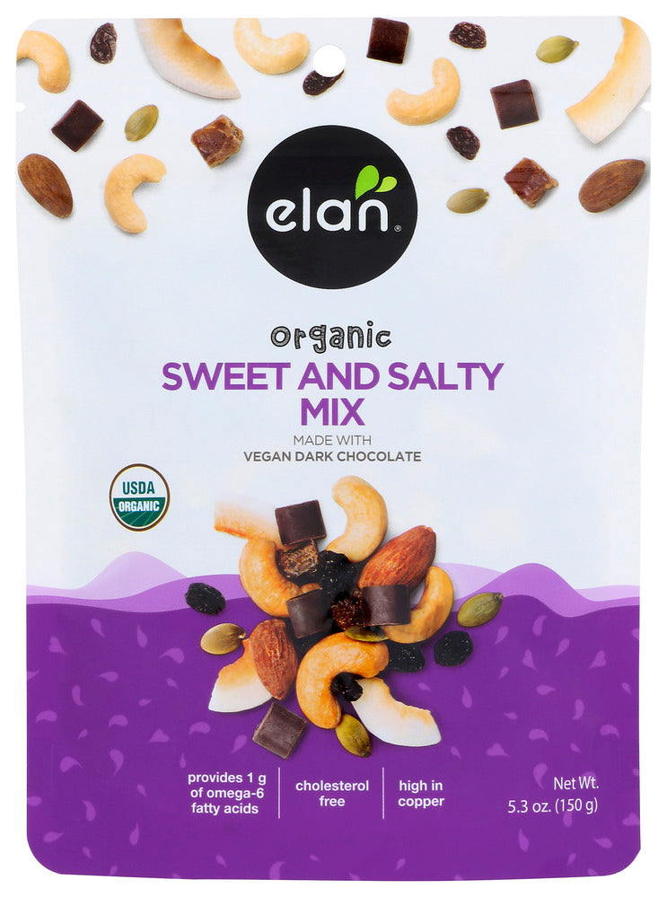 Elan Nut Sweet N Salty Mix Organic - Case of 8 - 5.3 OZ