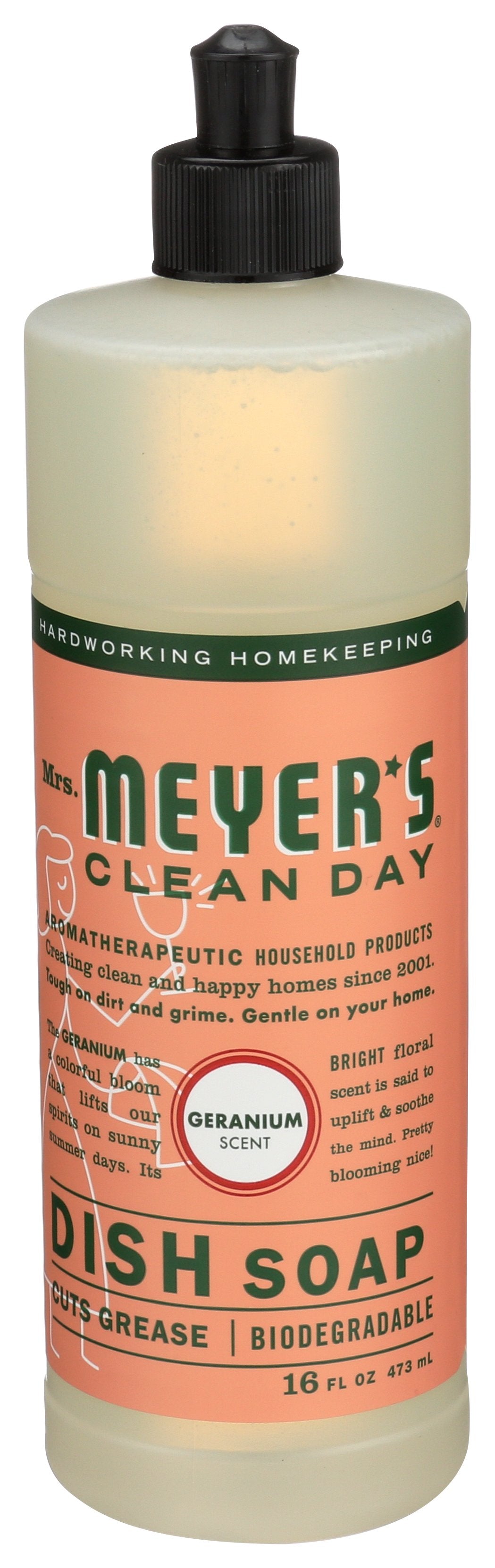 MRS MEYERS CLEAN DAY SOAP DISH LIQ GERANIUM - Case of 6