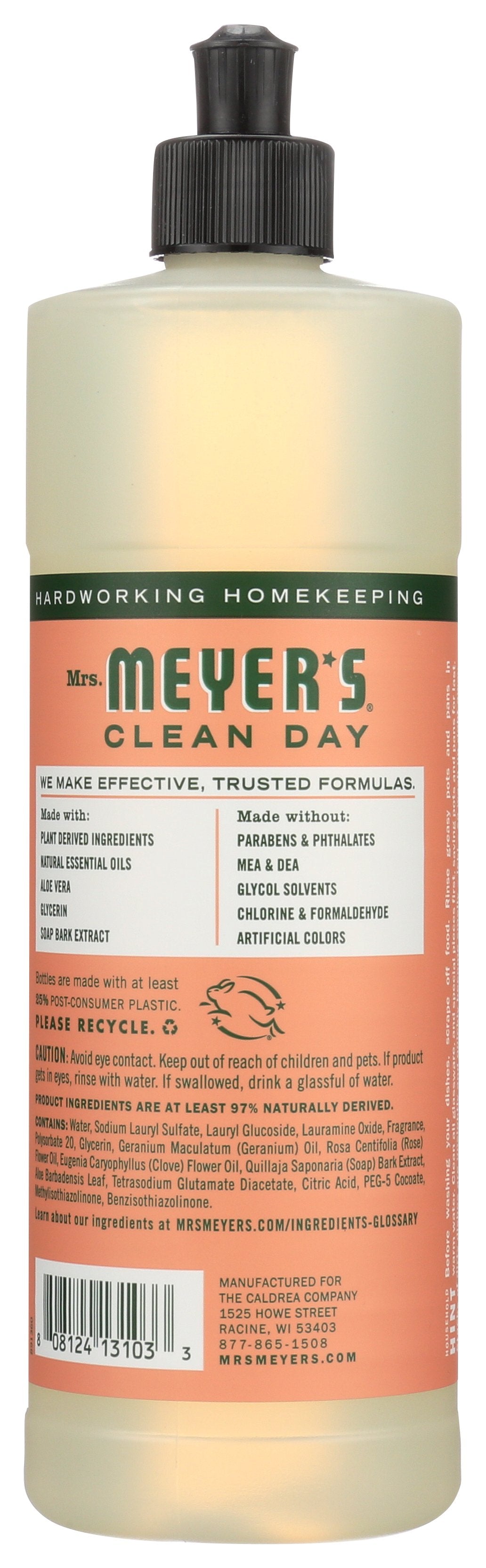 MRS MEYERS CLEAN DAY SOAP DISH LIQ GERANIUM - Case of 6