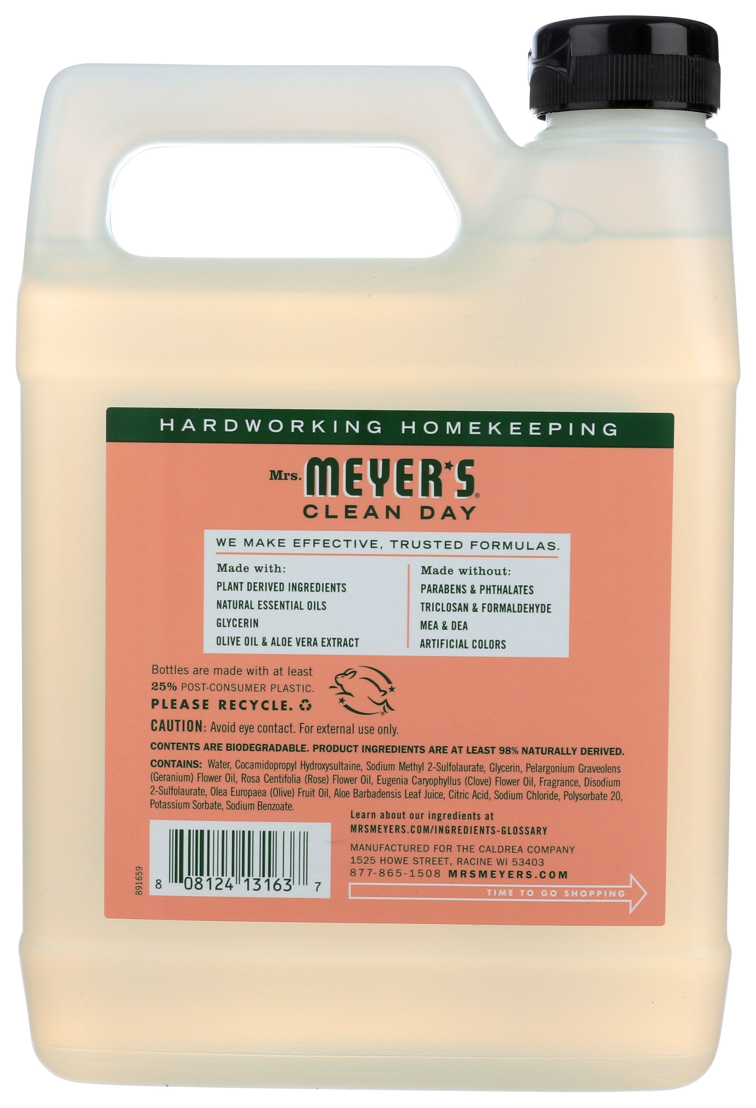 MRS MEYERS CLEAN DAY SOAP REFIL LIQ GERANIUM - Case of 3