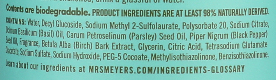 MRS MEYERS CLEAN DAY MULTI CLNR CONC BASIL - Case of 6