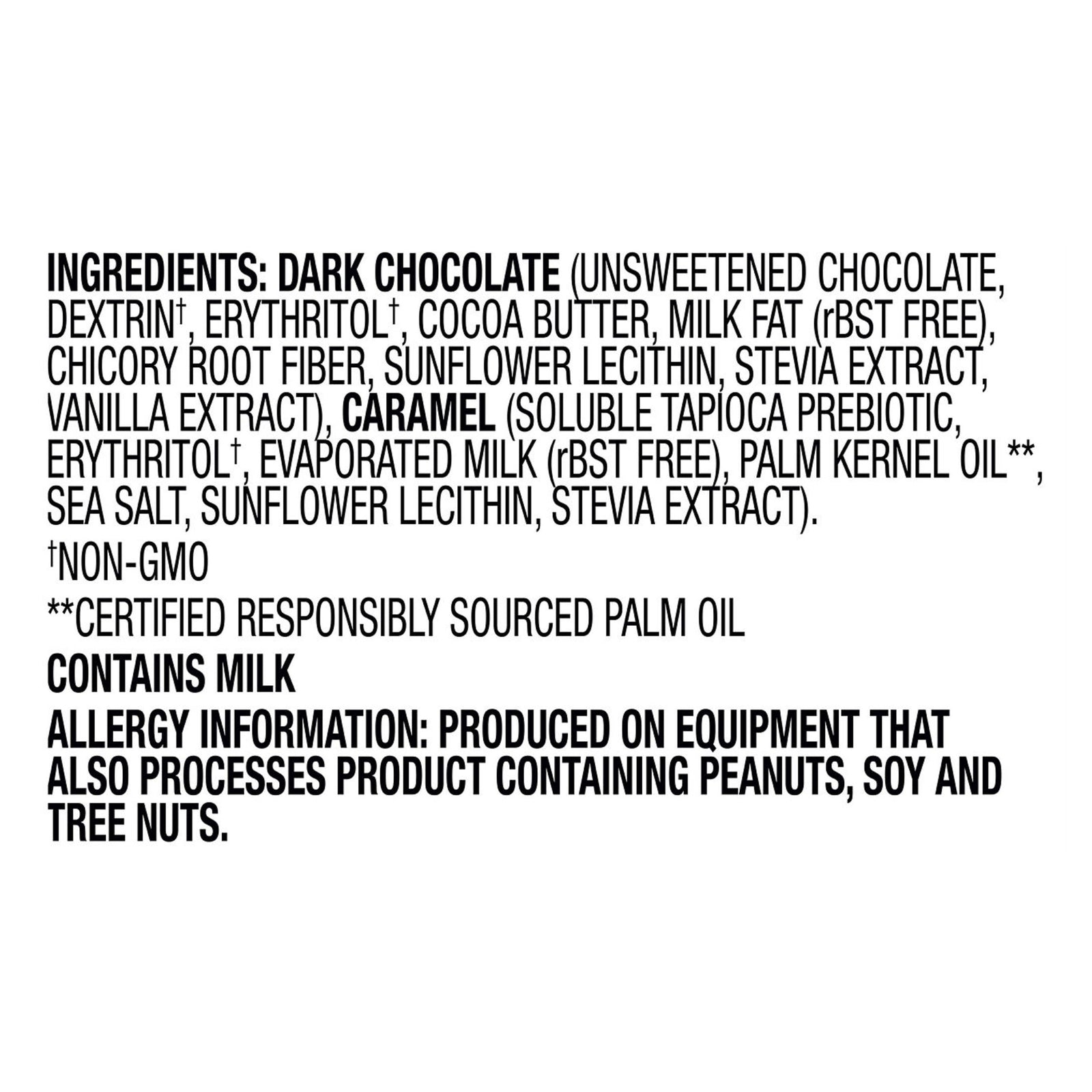 Lilys - Caramels Dark Chocolate Stevia - Case of 12-3.5 OZ