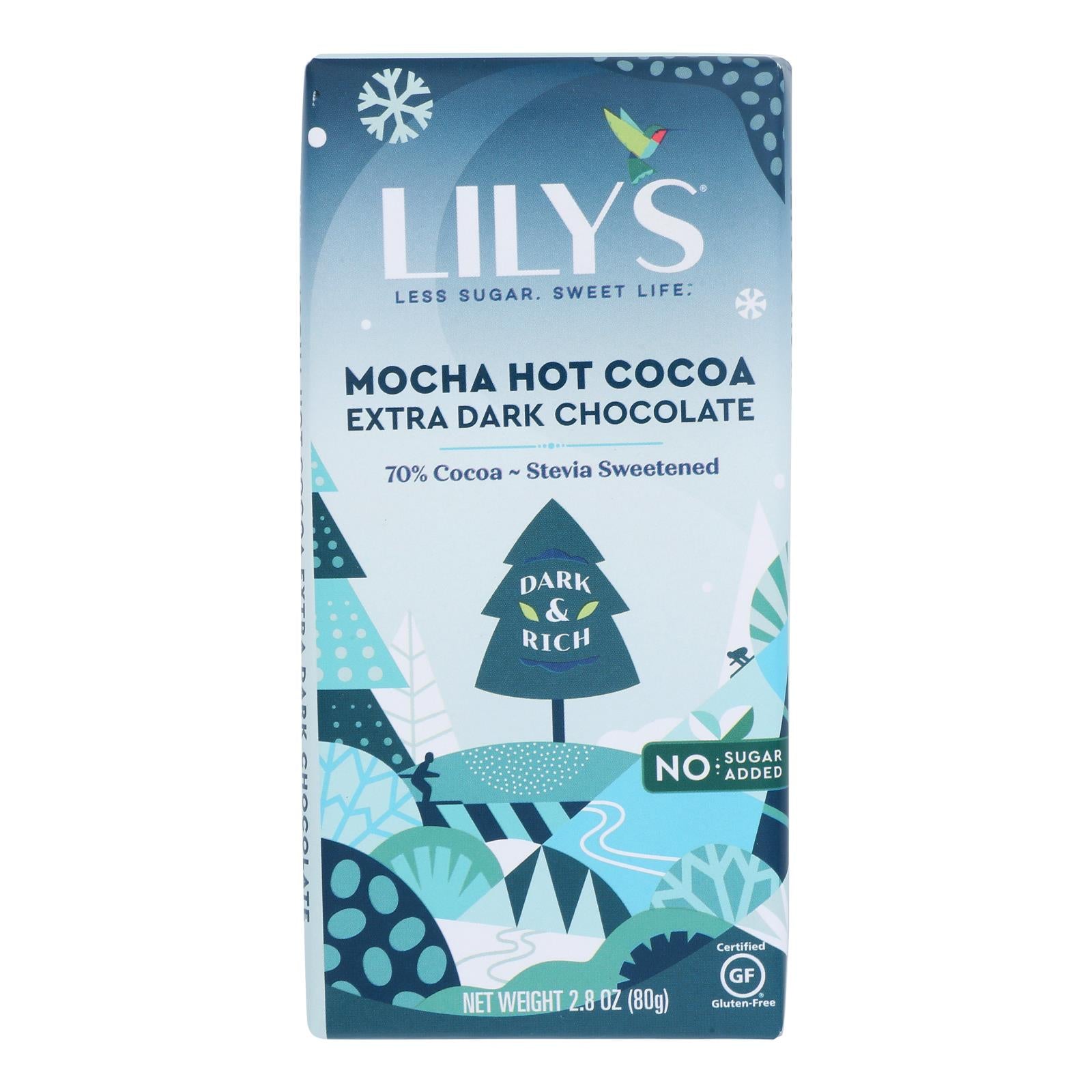 Lilys - Bar Chocolate 70% Dk Hot Cocoa - Case of 12-2.8 OZ
