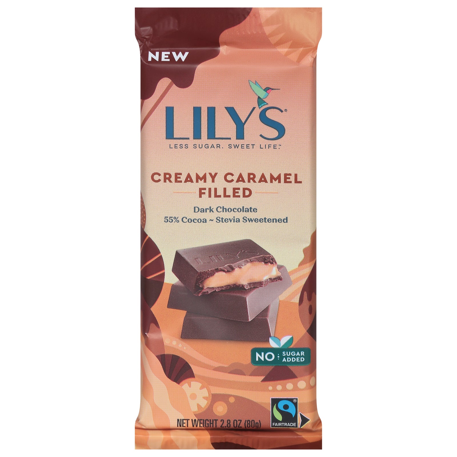 Lilys - Bar Dark Chocolate Cr Caramel - Case of 12-2.8 OZ