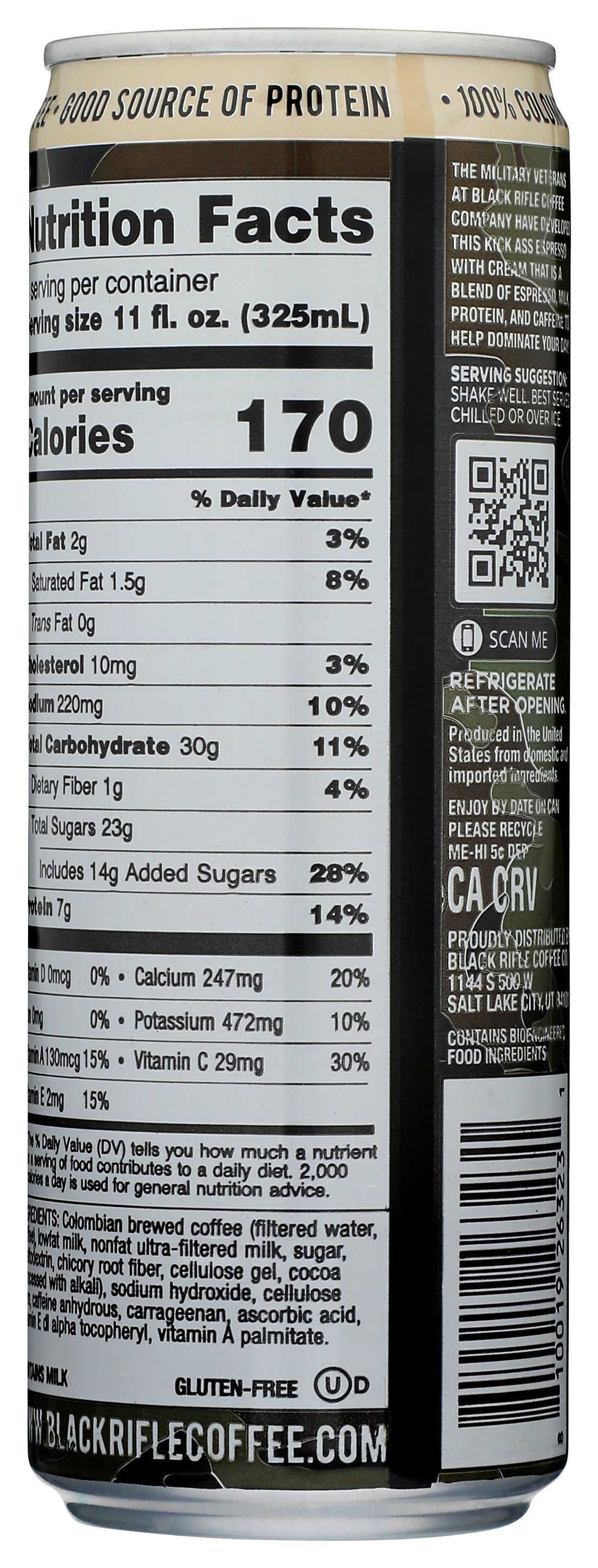 BLACK RIFLE COFFEE RTD COFFEE ESPRESSO CREAM - Case of 12