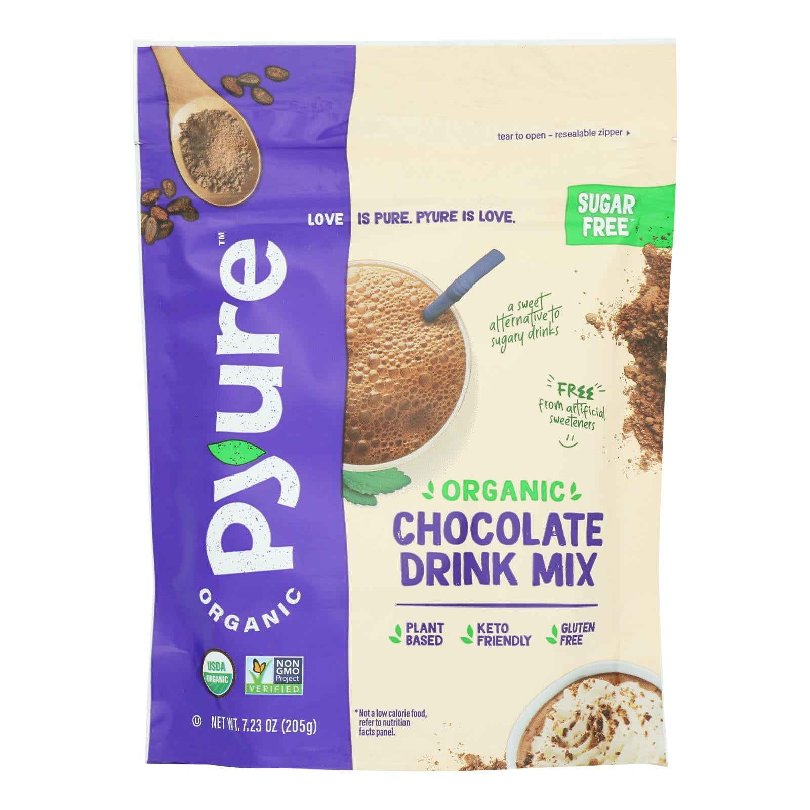 Pyure - Drink Mix Chcolate Sugar Free - Case of 6-7.23 OZ