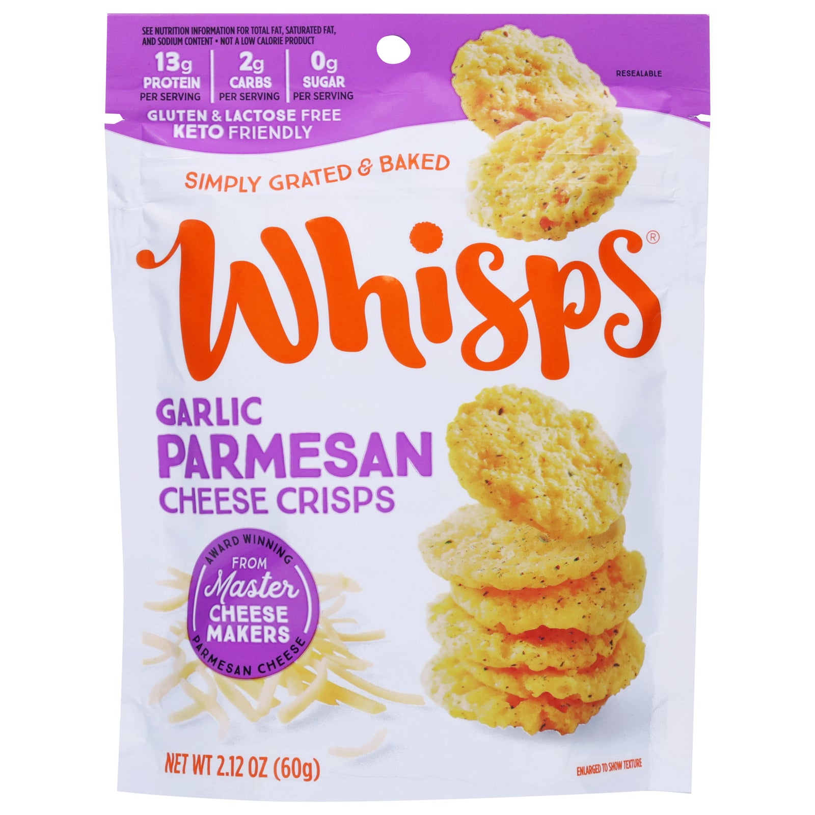 Whisps - Chs Crisps Garlic & Herb - Case of 12-2.12 OZ