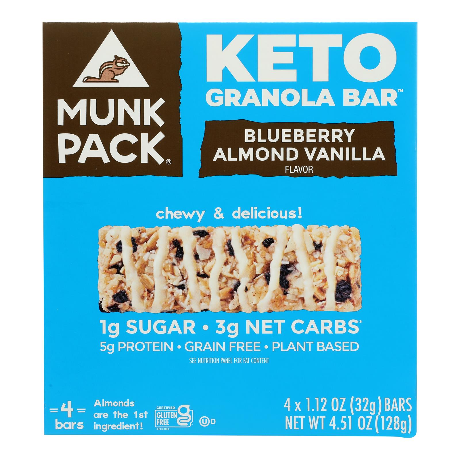 Munk Pack - Bar Bbry Almond Vanilla Keto - Case Of 6-4/1.12z
