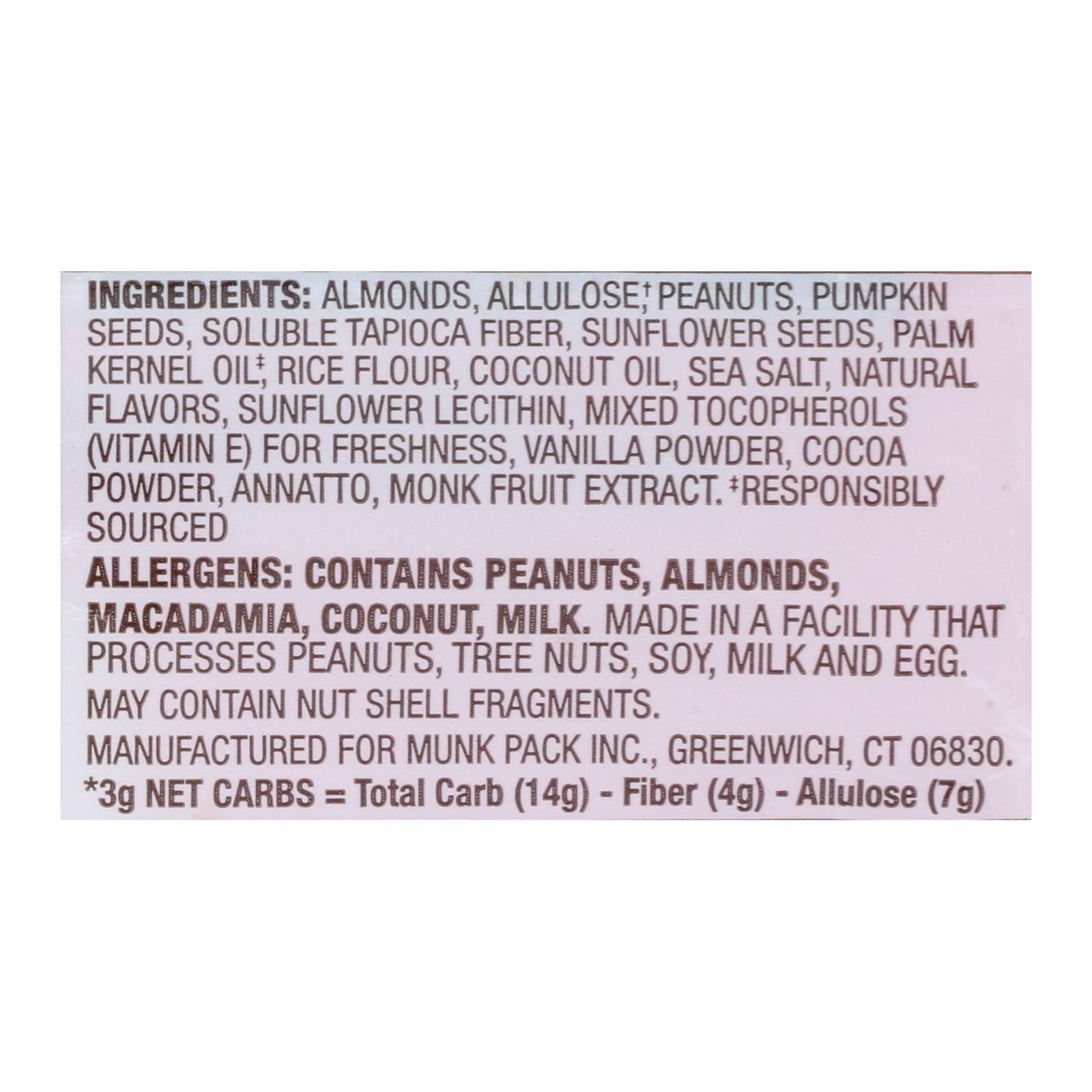 Munk Pack - Bar Nut/sd Caramel Sea Salt Kto - Case Of 12-1.23 Oz