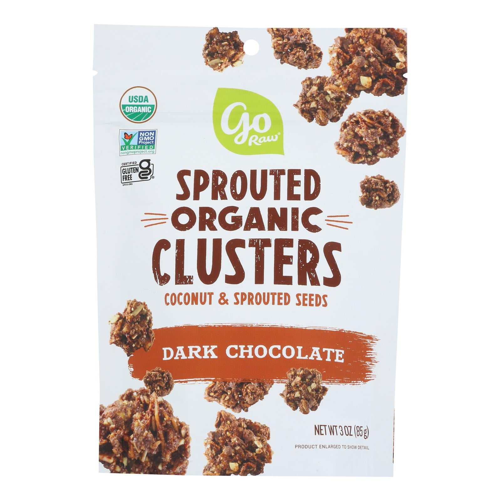 Go Raw - Clusters Coconut Dark Chocolate - Case Of 6-3 Oz