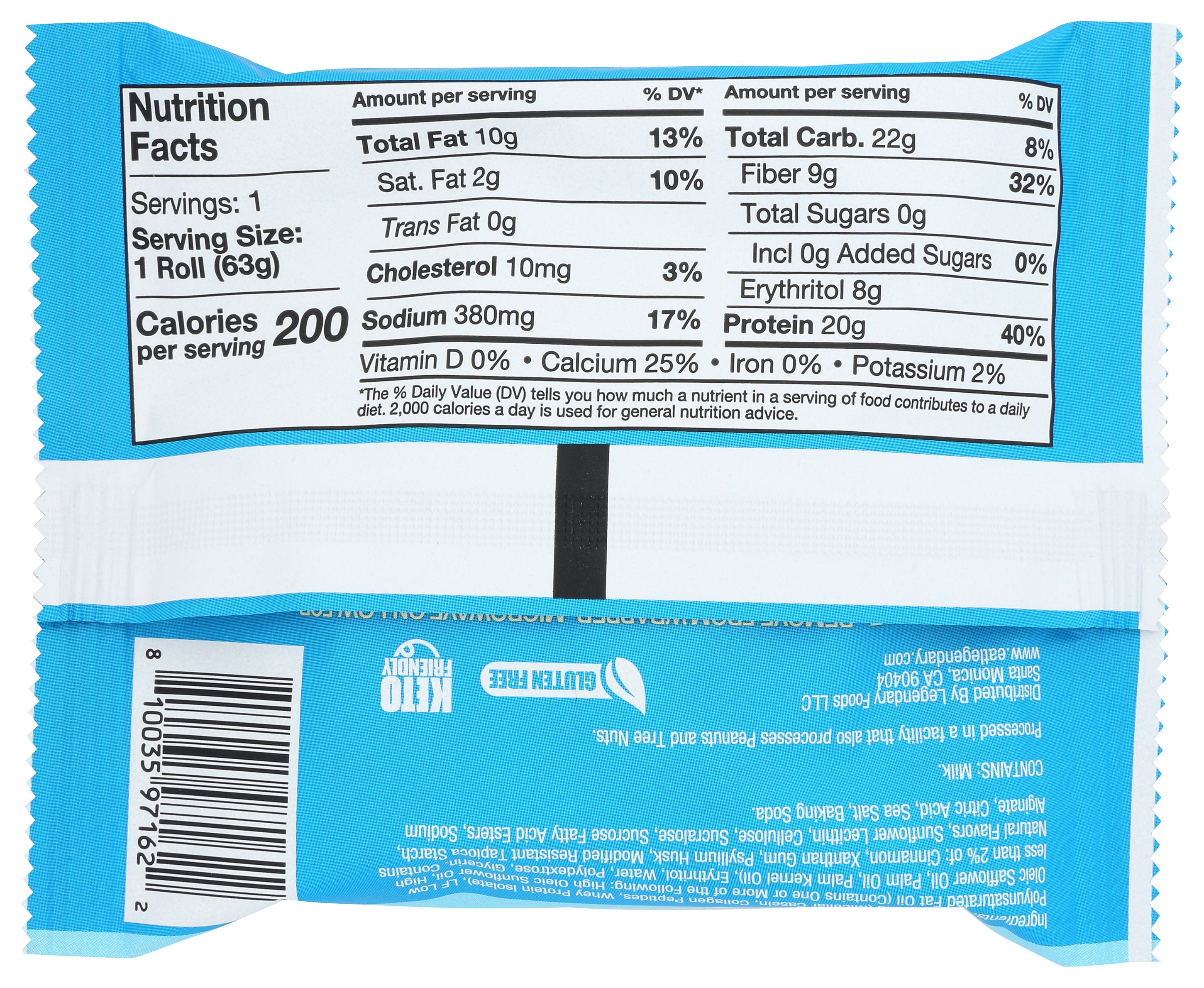LEGENDARY FOODS PROTEIN SWEET ROLLS CINN - Case of 8