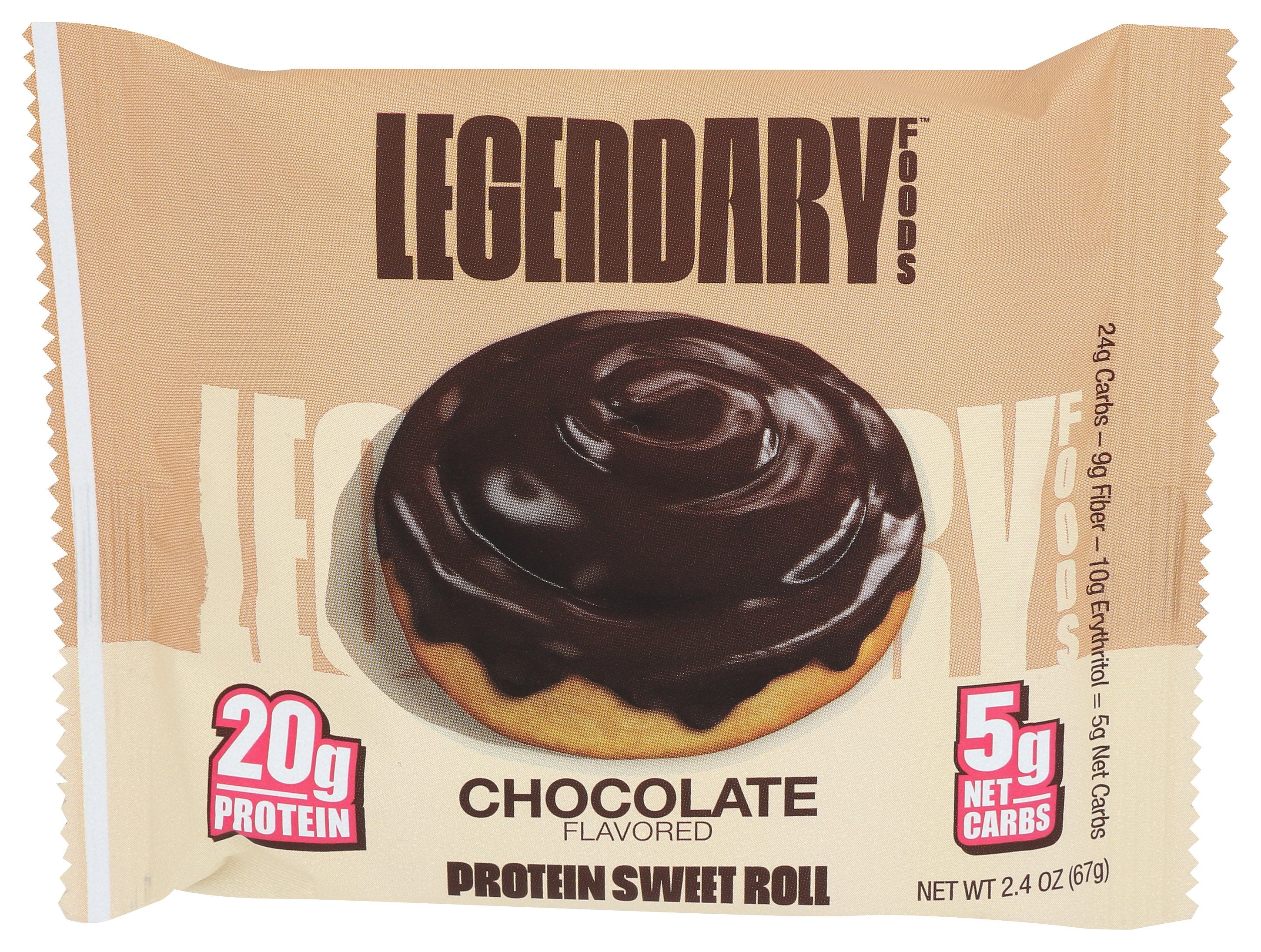 LEGENDARY FOODS PROTEIN SWEET ROLLS CHOC - Case of 8