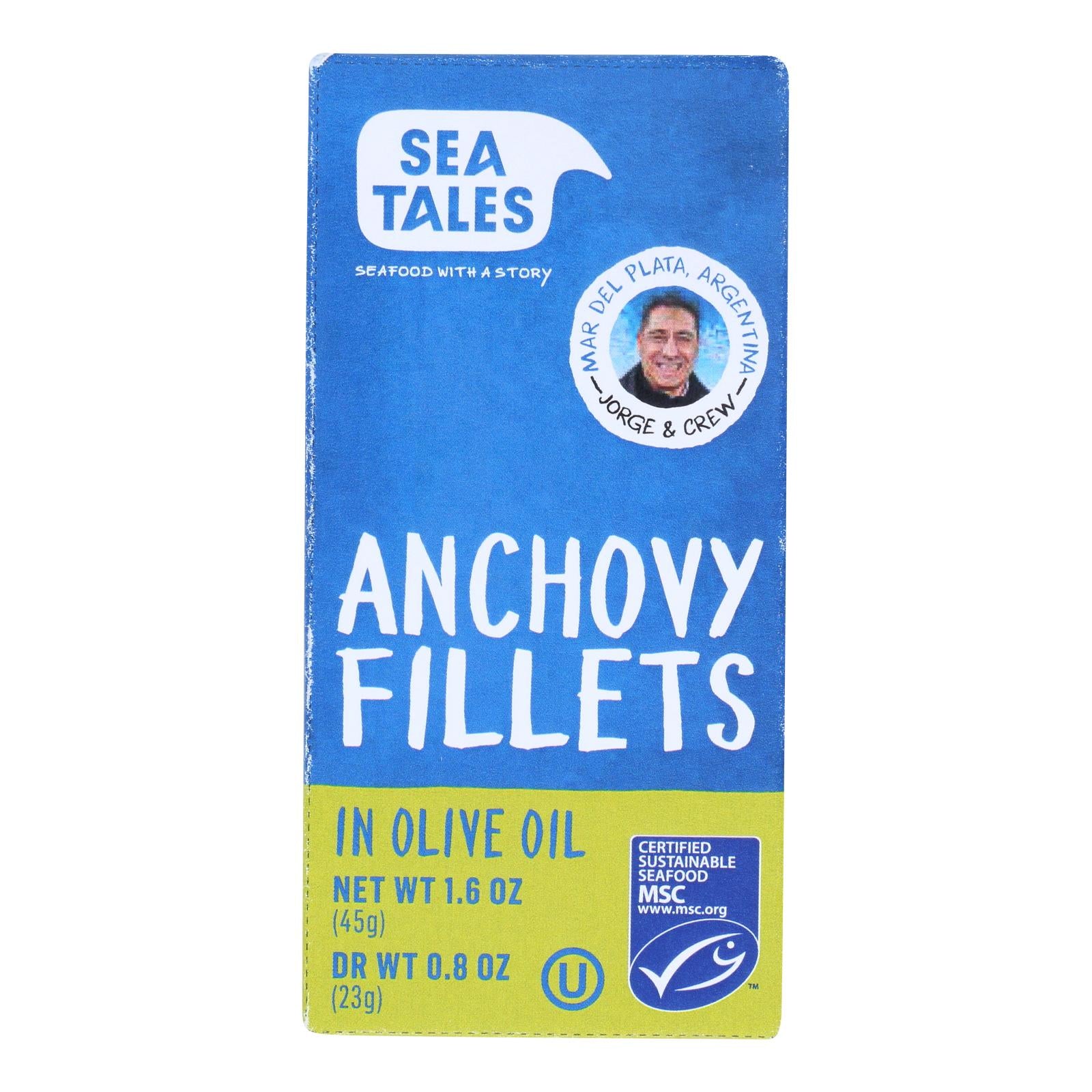 Fish Tales - Anchovy Fillets Olive Oil - Case of 12-1.6 OZ