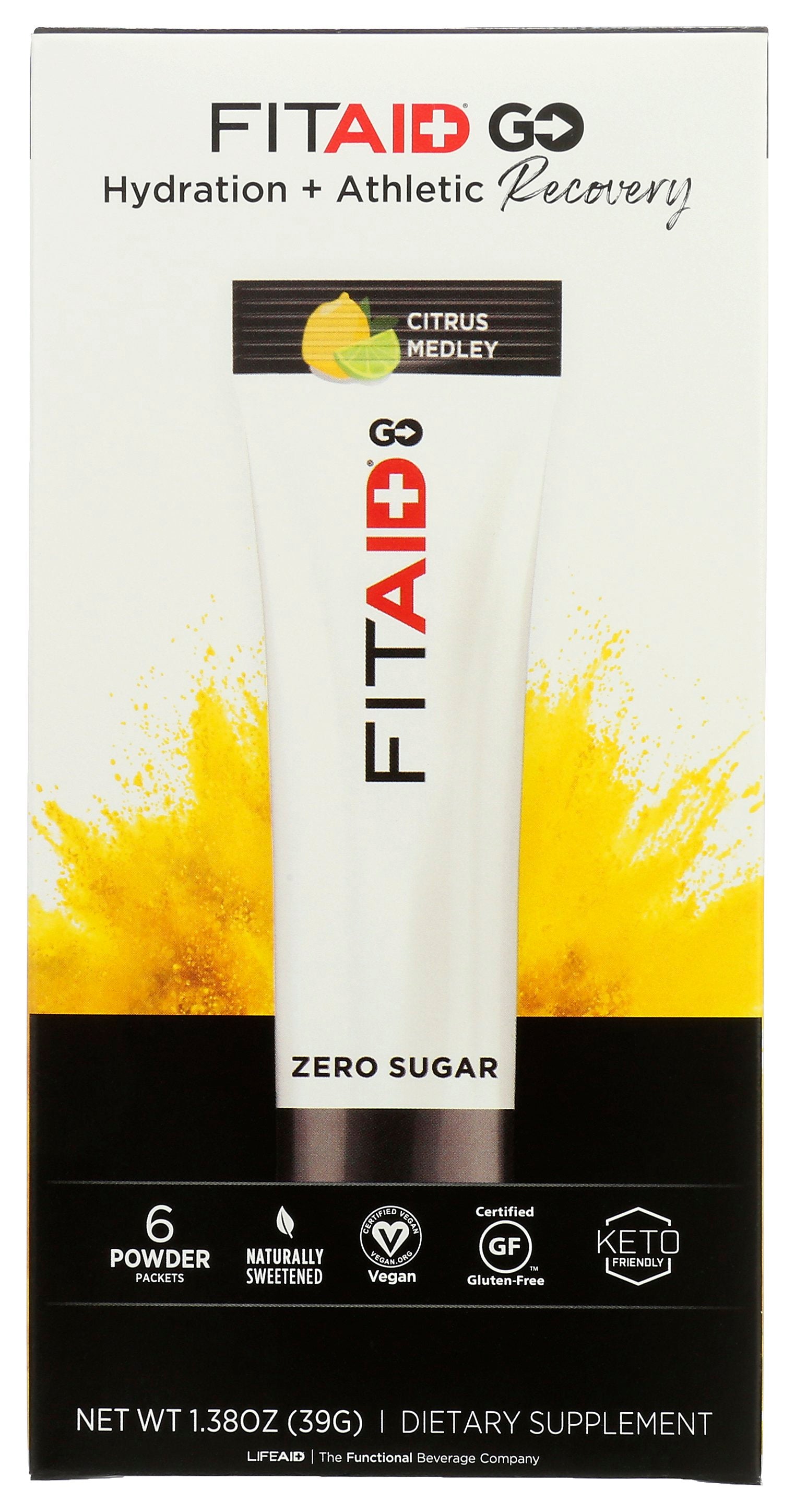 LIFEAID BEVERAGE FITAID GO PWDR CITRUS - Case of 6