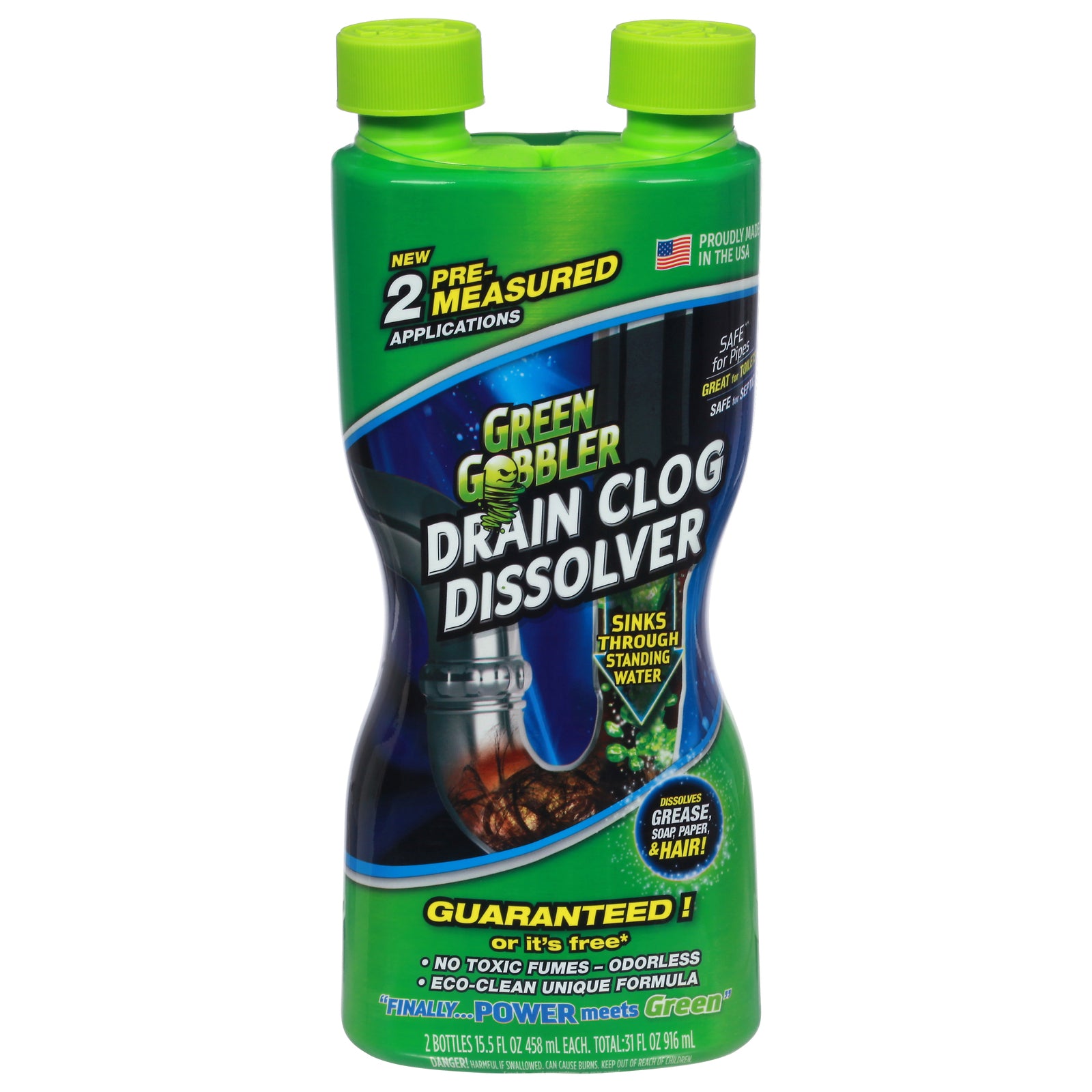 Green Gobbler - Drain Clog Dslv Dual - Case of 6-31 FZ