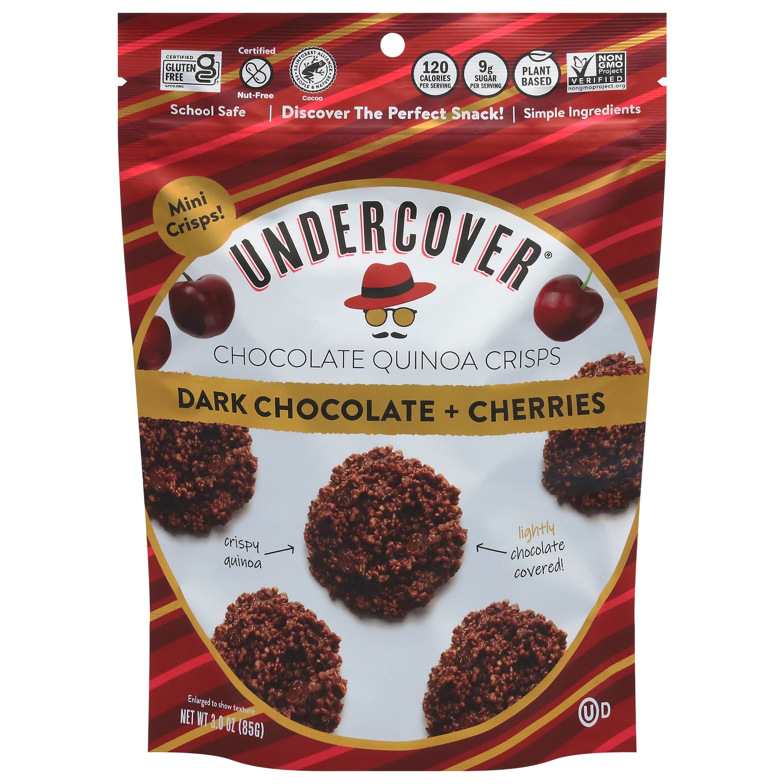 Undercover Chocolate - Mini Crsps Dk Choc Cherry - CS of 12-3 OZ