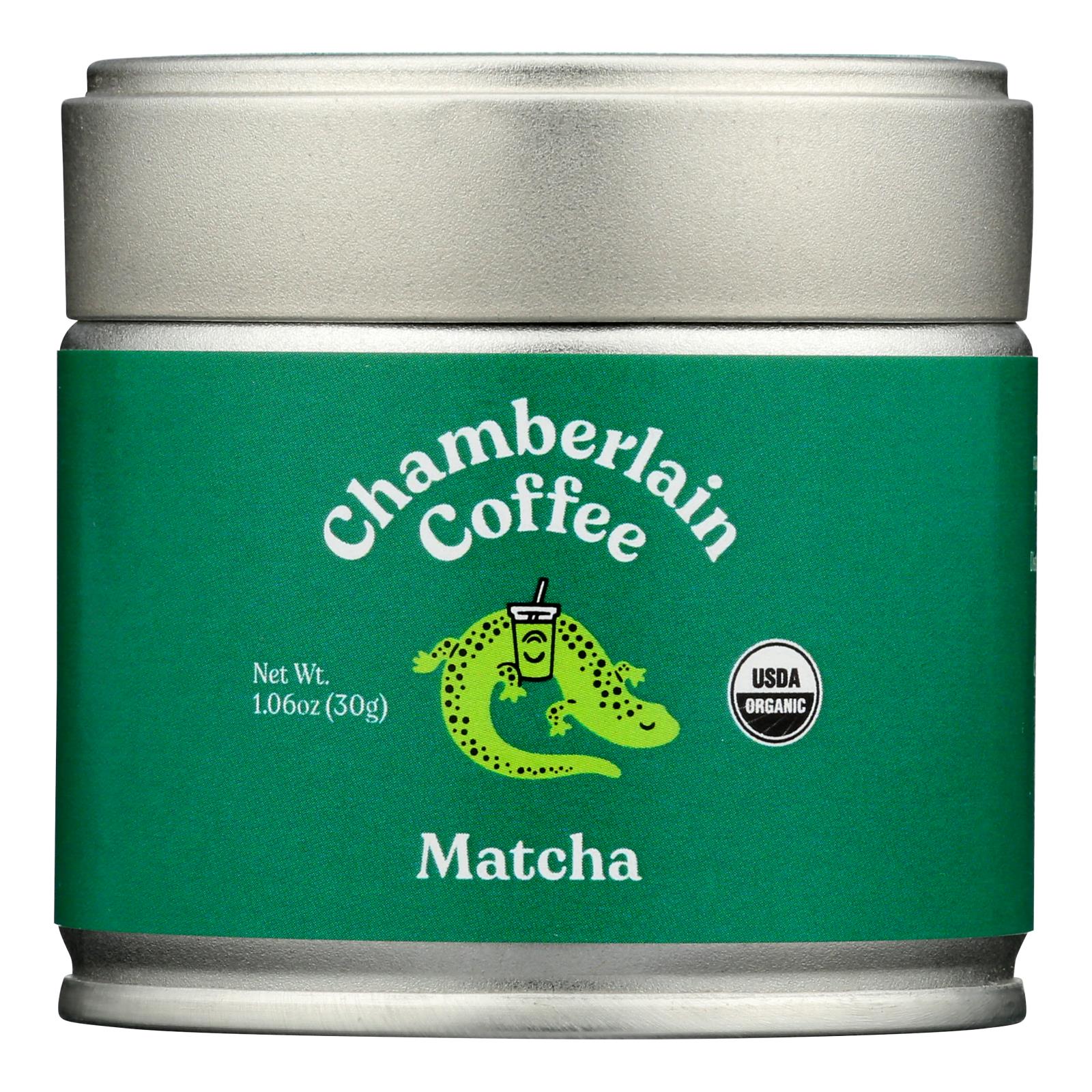 Chamberlain Coffee - Tea Organic Matcha Salamander - Case of 12-1 Ounce