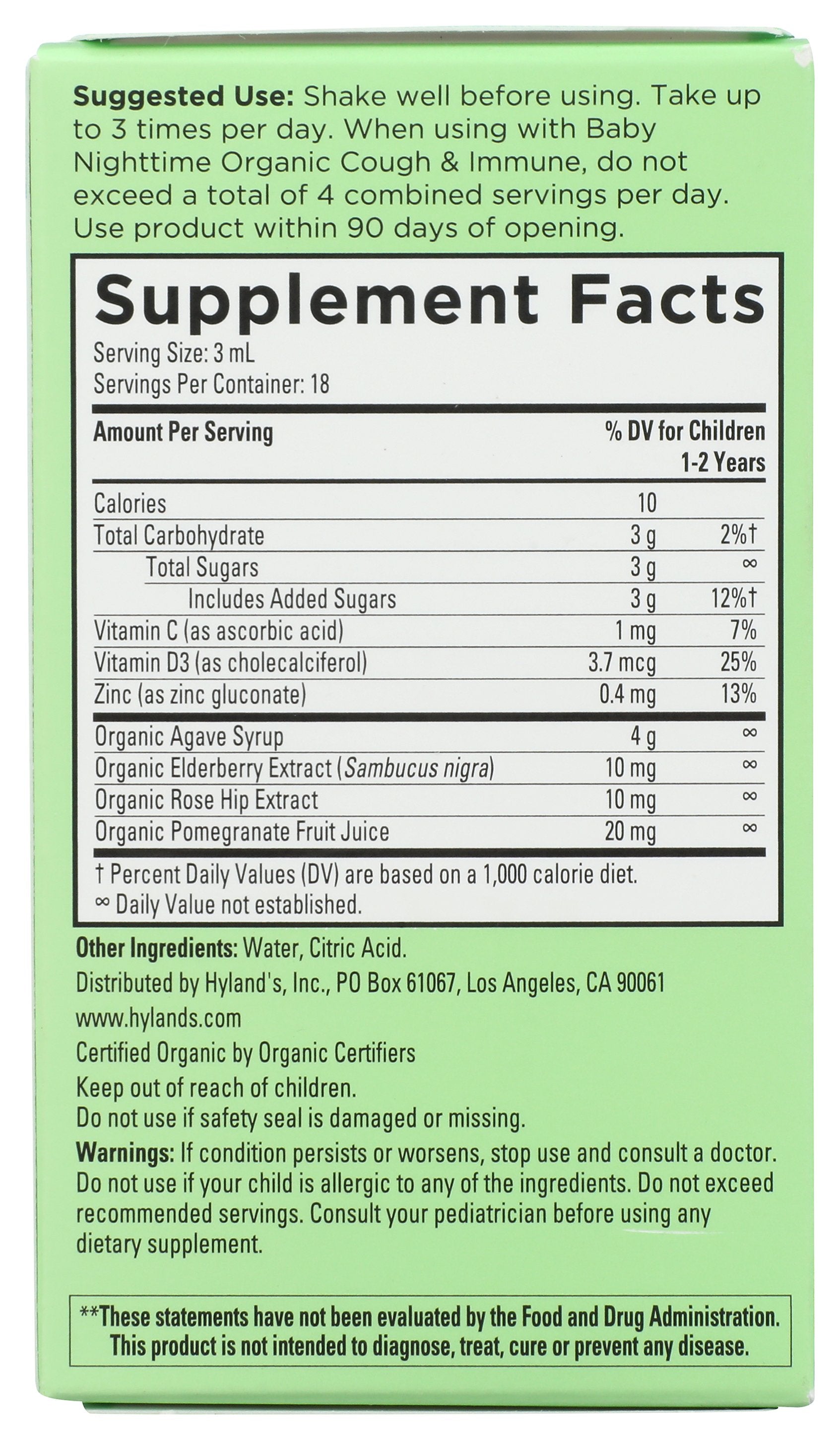 HYLAND BABY COUGH IMMUNE DAY