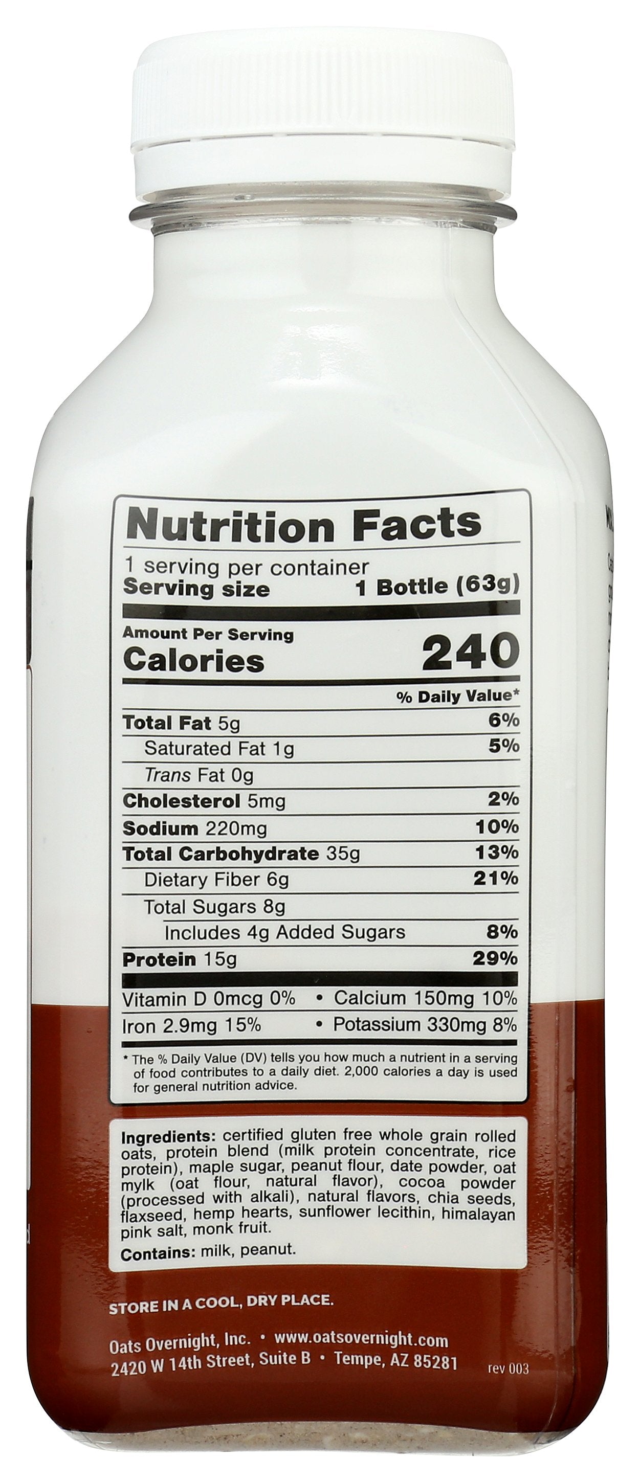 OATS OVERNIGHT SHAKE CHOC PEANUT BUTTER - Case of 10