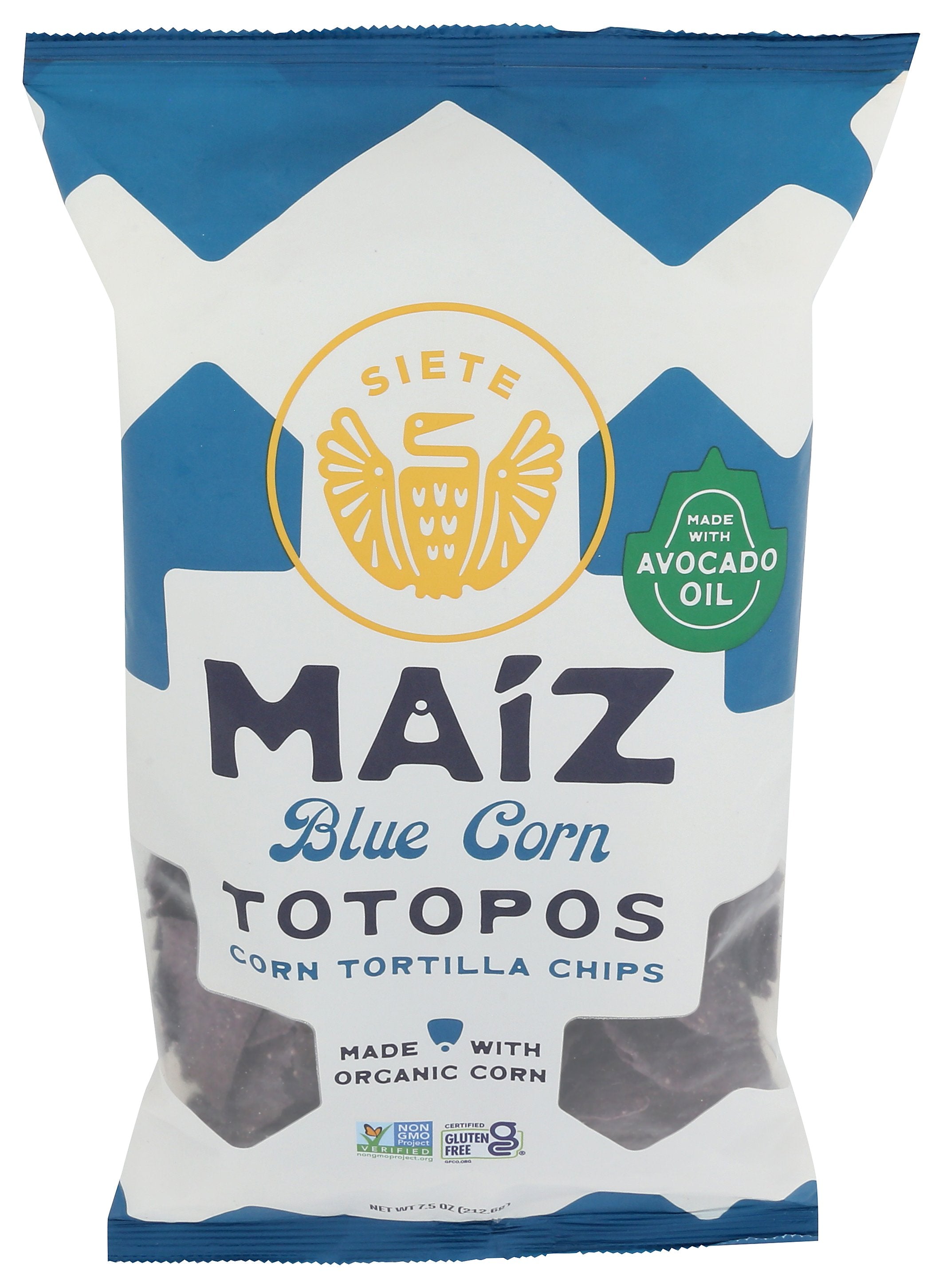 SIETE CHIPS TRTLA BLUE CRN - Case of 6