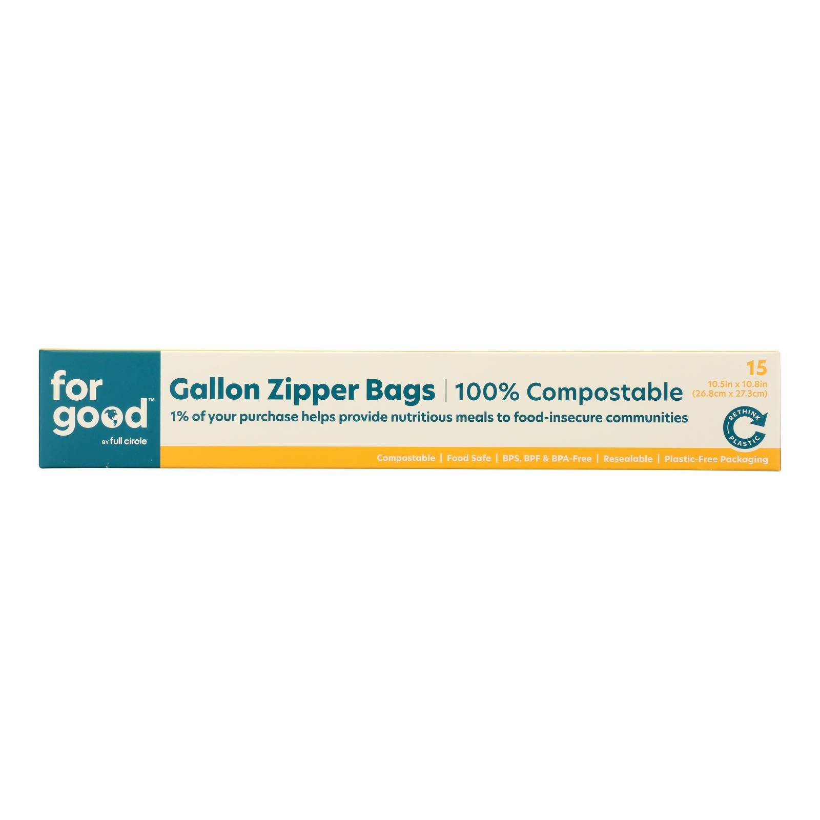 For Good - Gallon Zipper Bags - Case of 6-15 CT