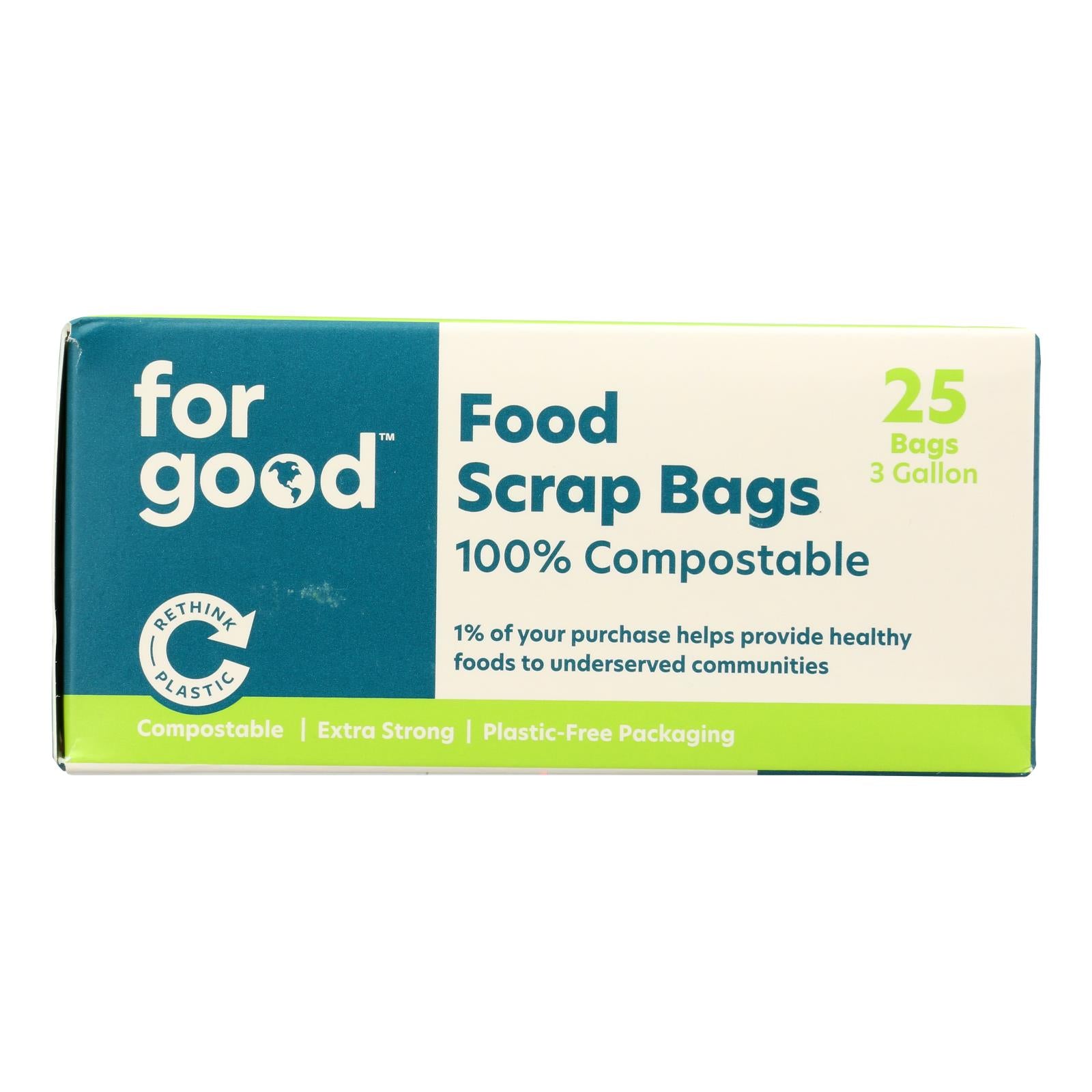 For Good - Food Scrap Bags 3 Gallon - Case of 6-25 CT