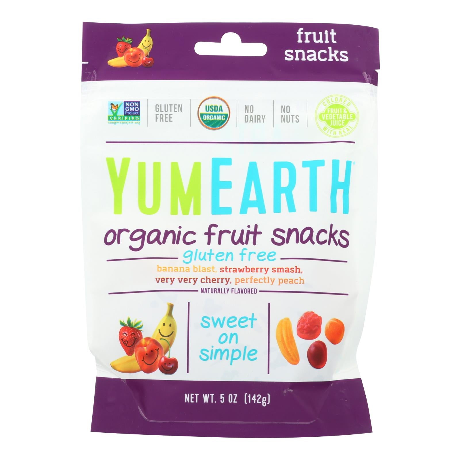 Yumearth Organics - Organic Fruit Snack - 4 Flavors - Case of 6 - 5 oz.