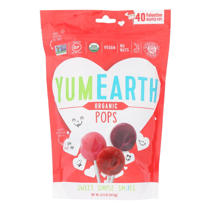 Yumearth Organics - Fruit Pops Valentine - Case Of 18 - 8.73 Oz