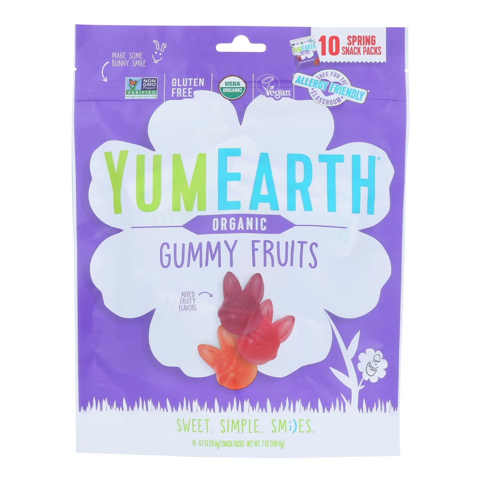 Yumearth - Gummy Fruit Easter - Case of 18 - 7 OZ