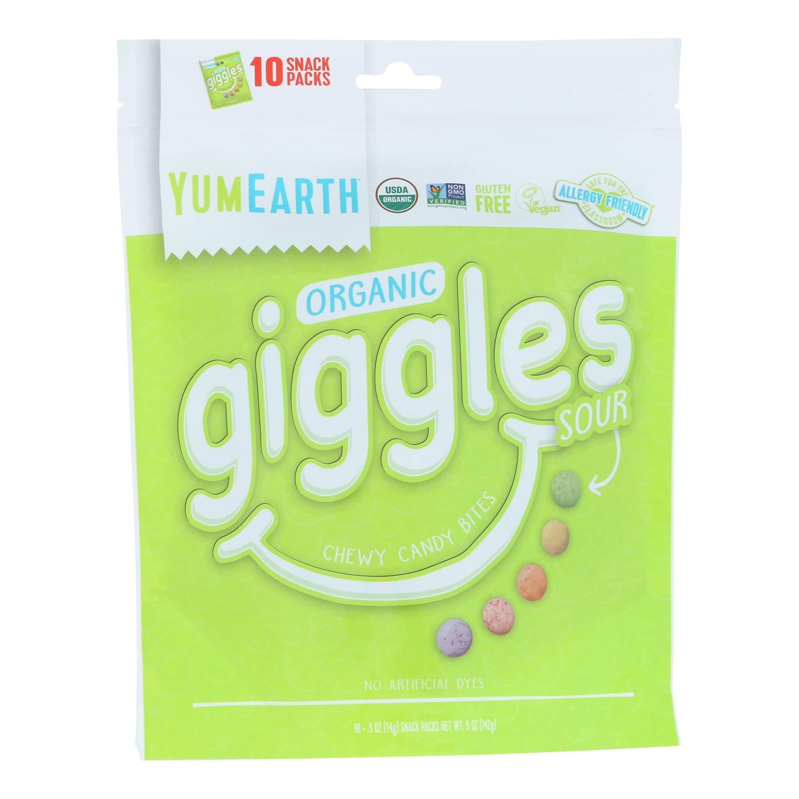 Yumearth - Candy Giggles Sour - Case of 12-5 OZ