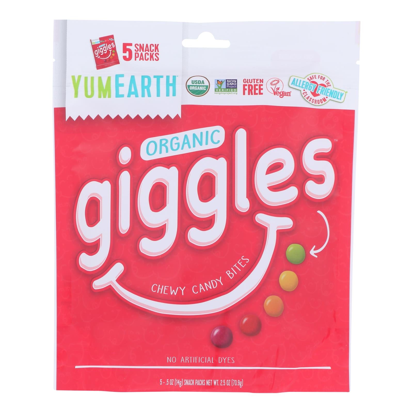 Yumearth - Candy Bag Og2 Giggles - CS of 12-5/.5 OZ