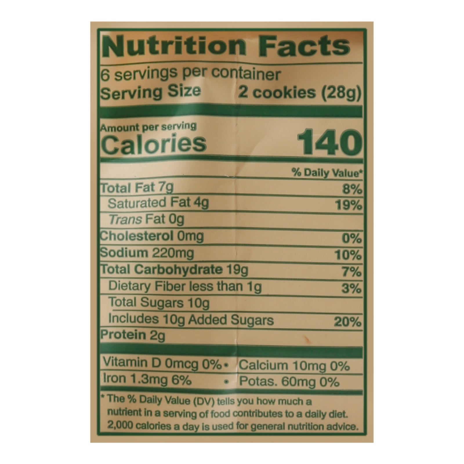 Tate's Bake Shop - Cookie Chocolate Chip Vgn - Case of 6-6 OZ