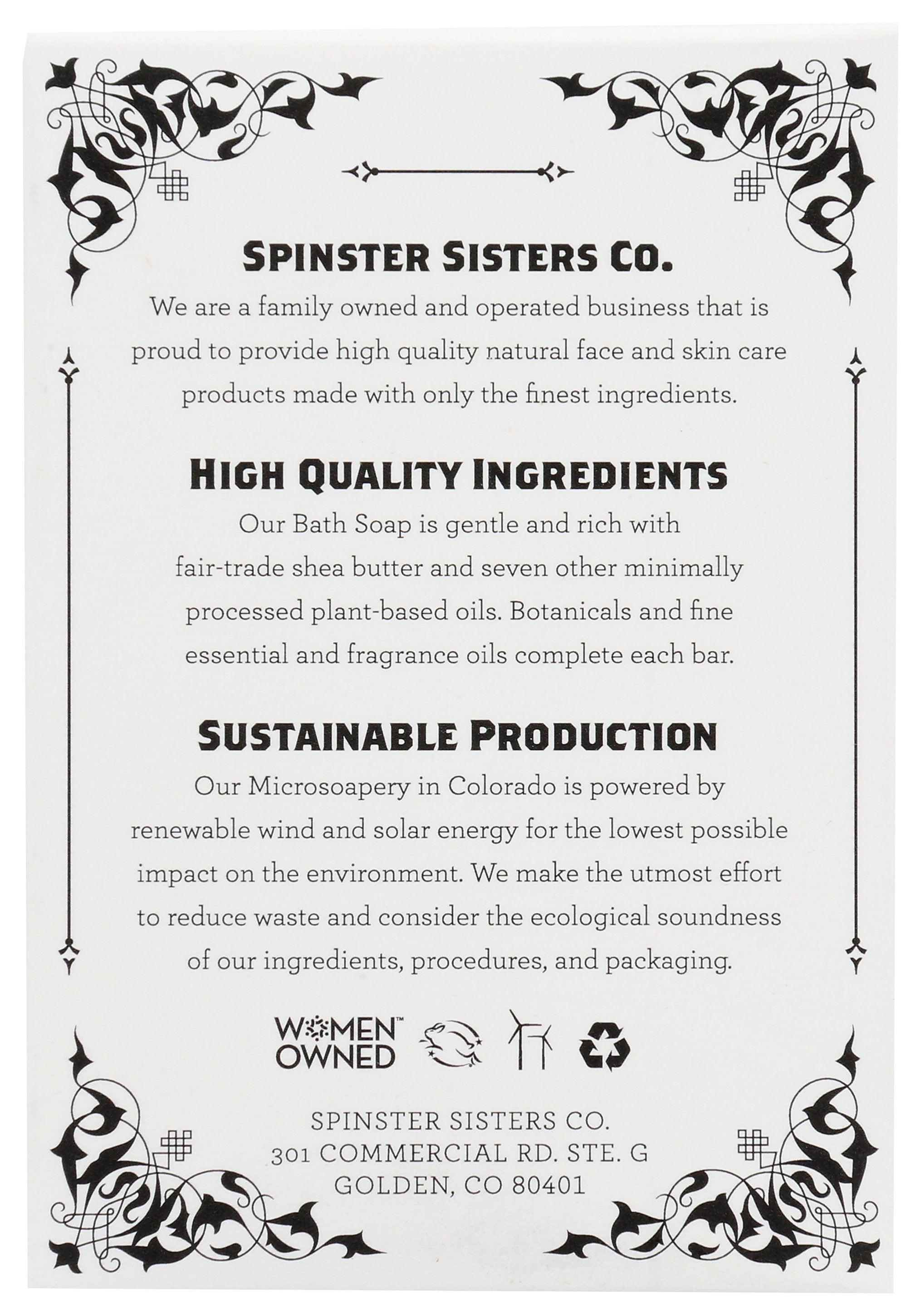 SPINSTER SISTERS CO SOAP BAR LAVENDER - Case of 3