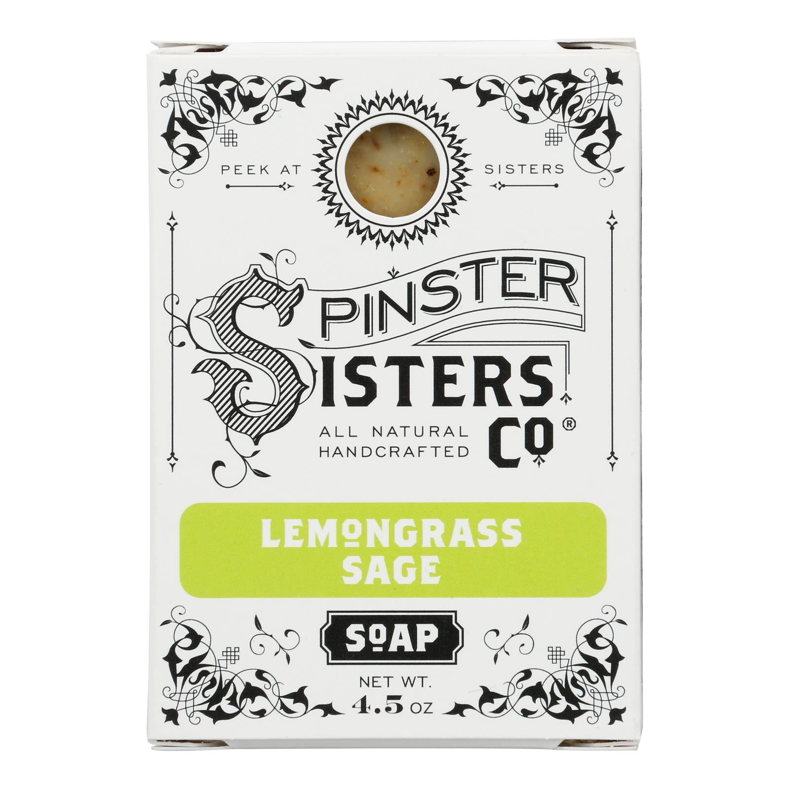 Spinster Sisters Company - Soap Bar Lemongrass Sage - 1 Each-4.5 ounces