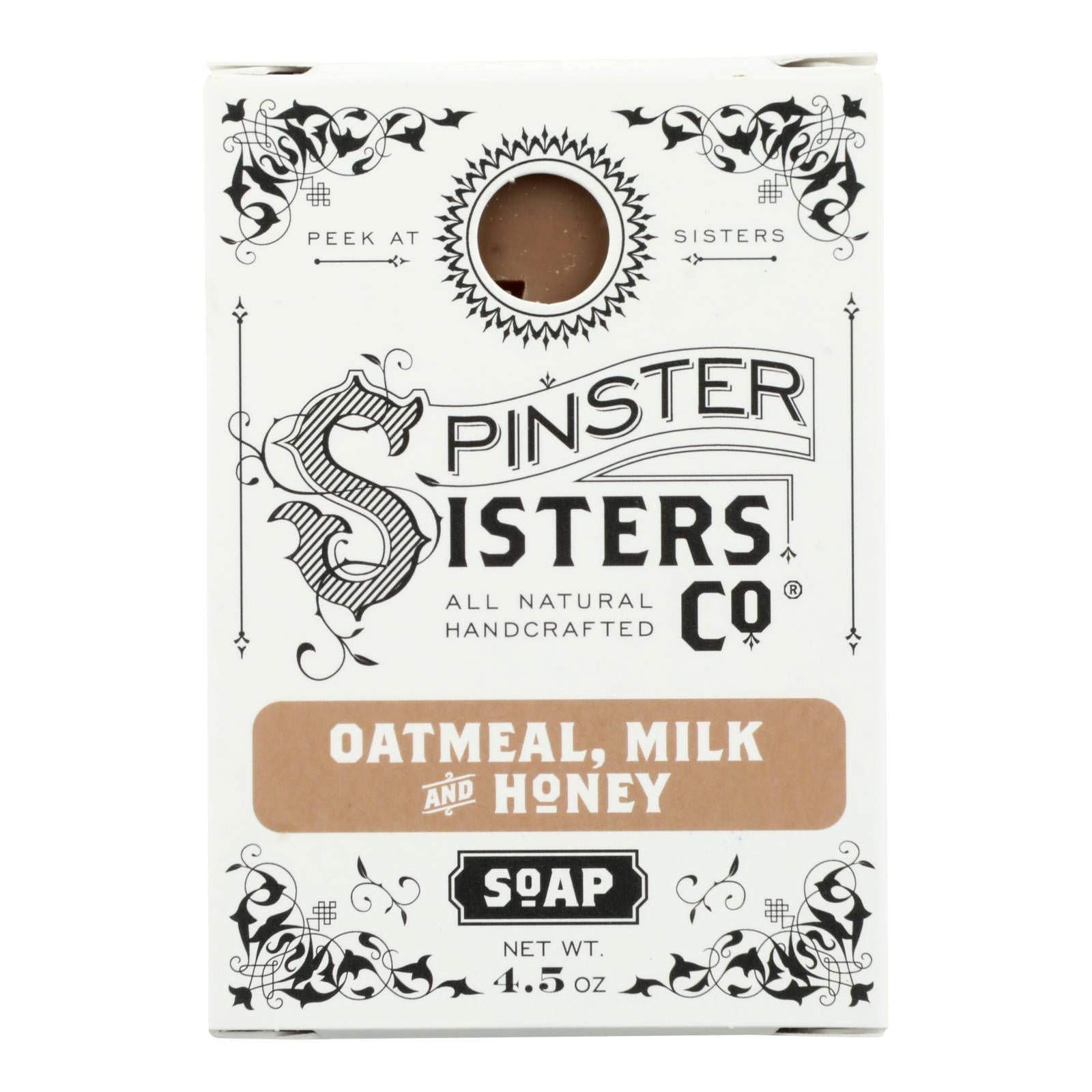 Spinster Sisters Company - Soap Bar Oatmeal Milk Honey - 1 Each-4.5 ounces