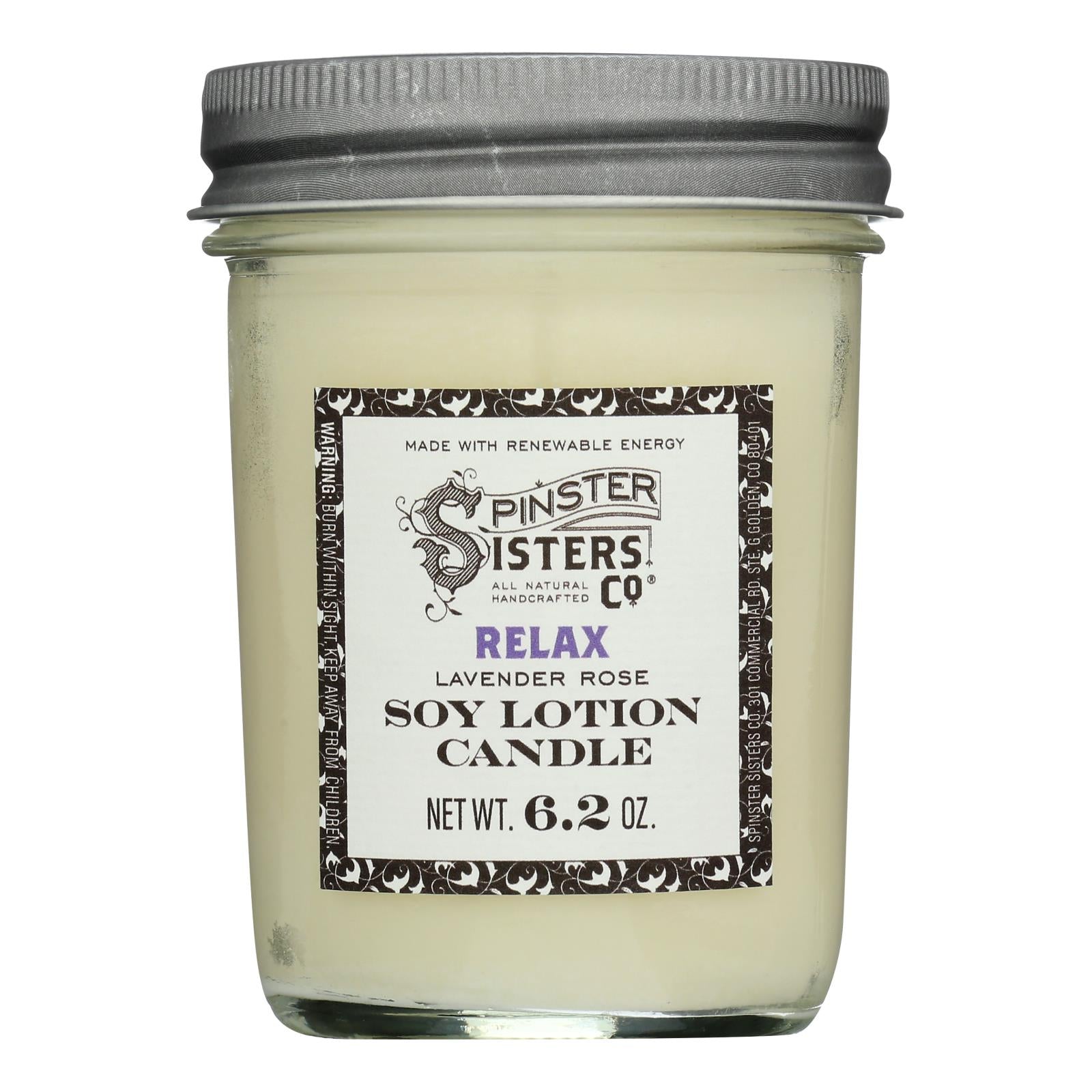 Spinster Sisters Co. - Body Ltn Candle Relax - Case of 4-6.2 OZ