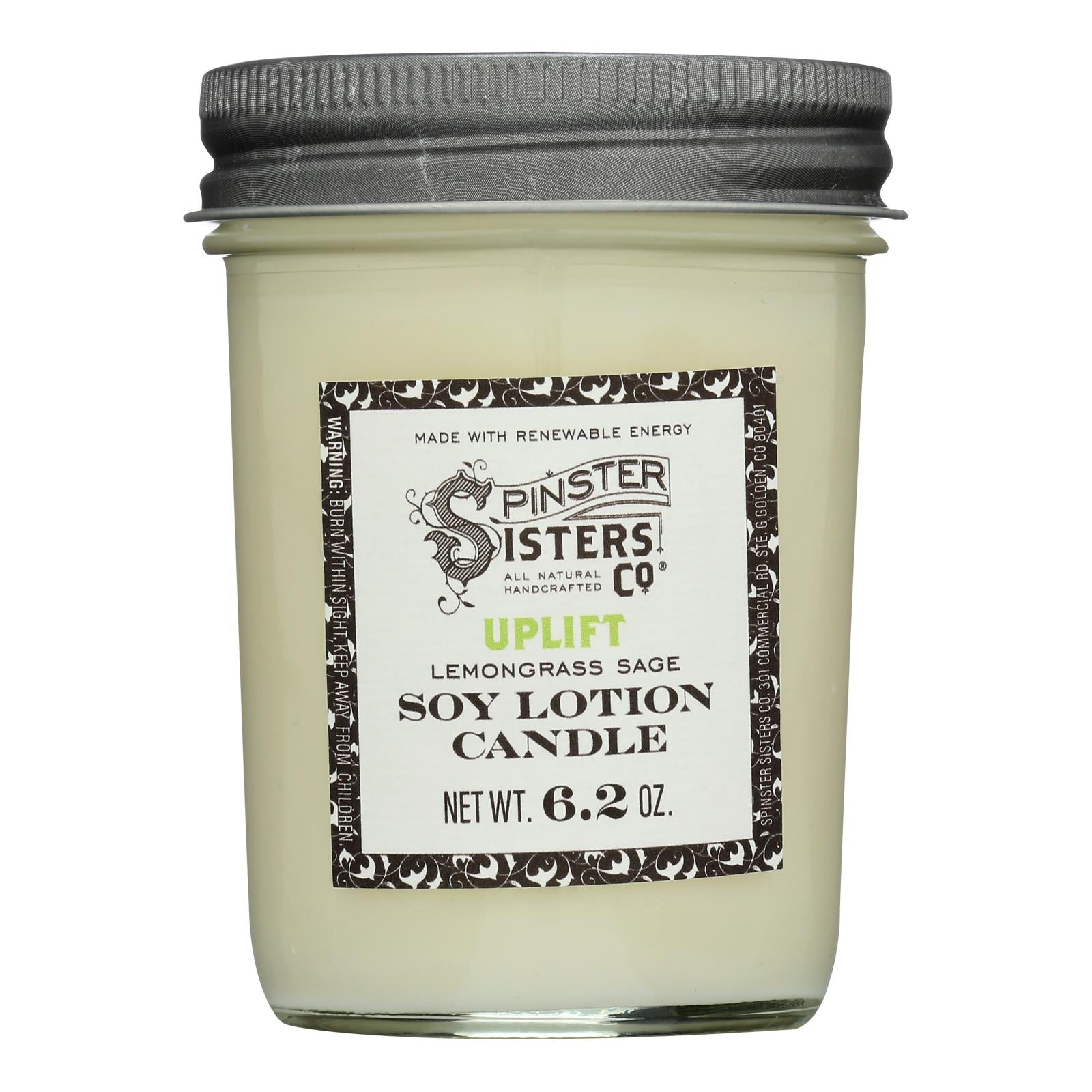 Spinster Sisters Co. - Body Ltn Candle Uplift - Case of 4-6.2 OZ