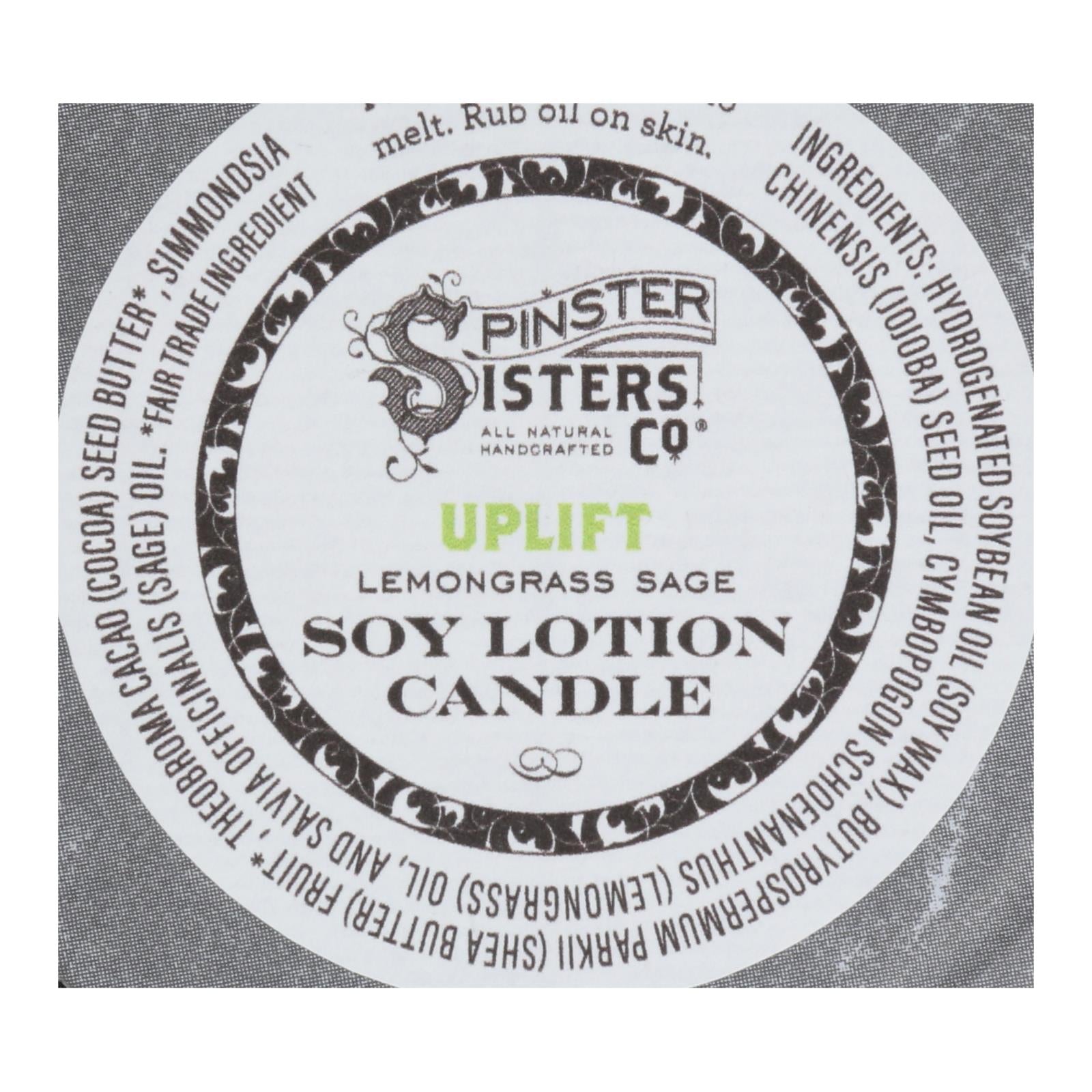 Spinster Sisters Co. - Body Ltn Candle Uplift - Case of 4-6.2 OZ