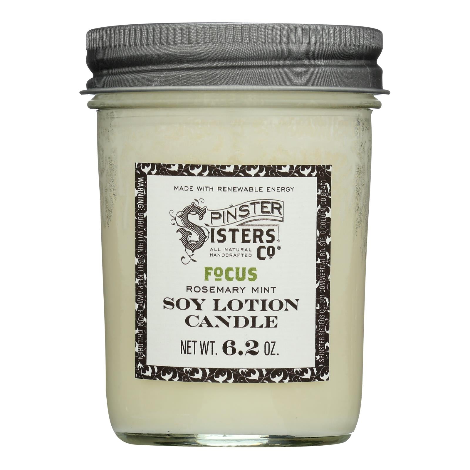 Spinster Sisters Co. - Body Ltn Candle Focus - Case of 4-6.2 OZ