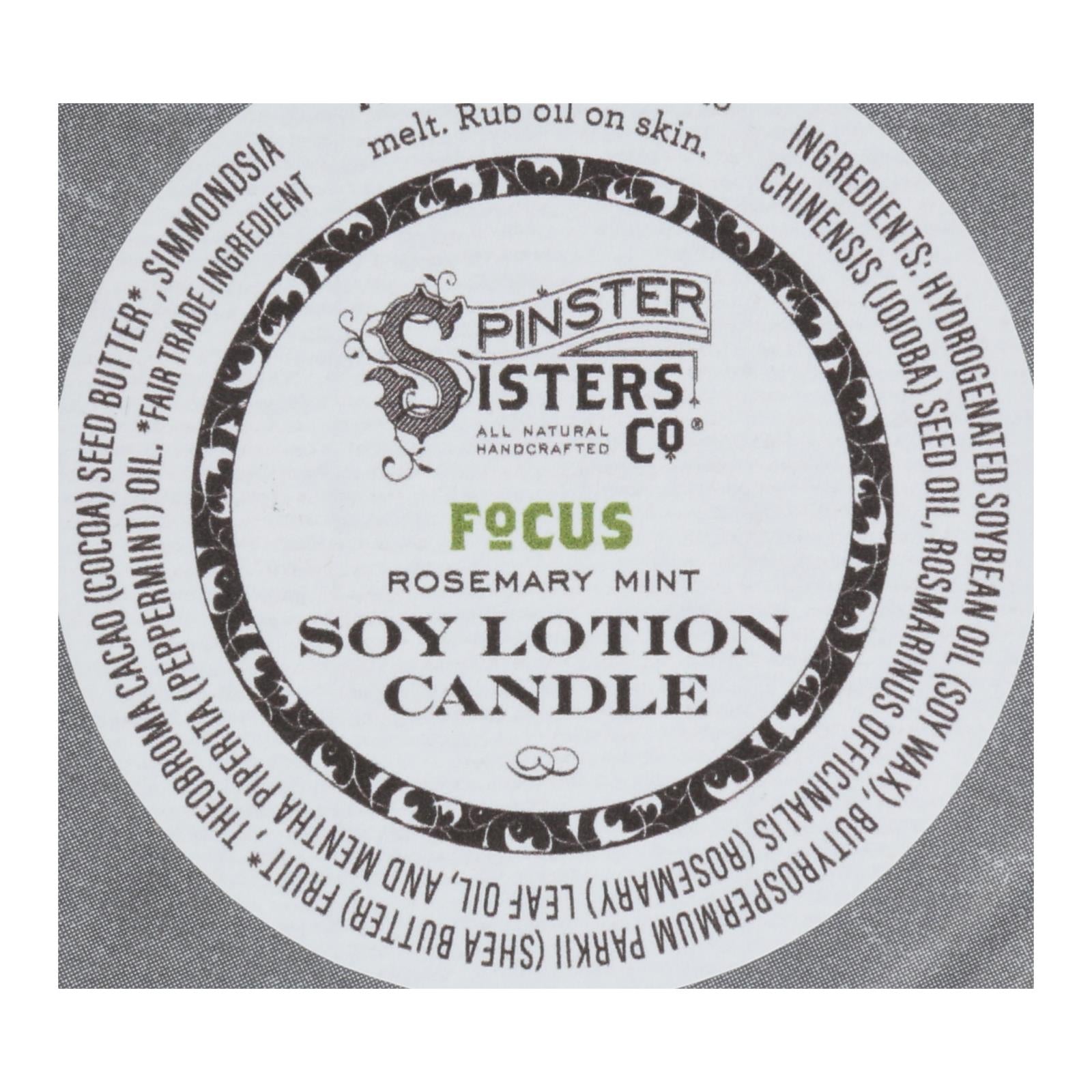 Spinster Sisters Co. - Body Ltn Candle Focus - Case of 4-6.2 OZ