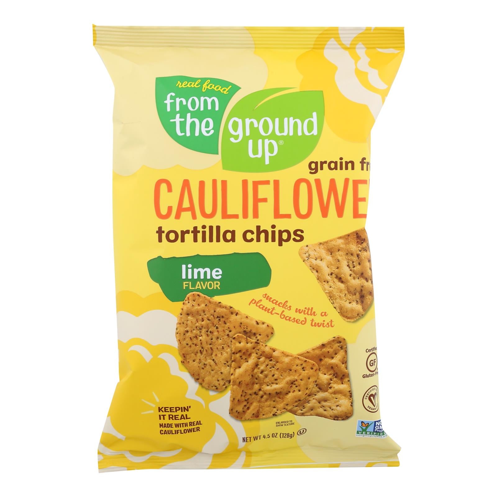 From The Ground Up - Tort Chips Clflwr Lime - Case Of 12 - 4.5 Oz
