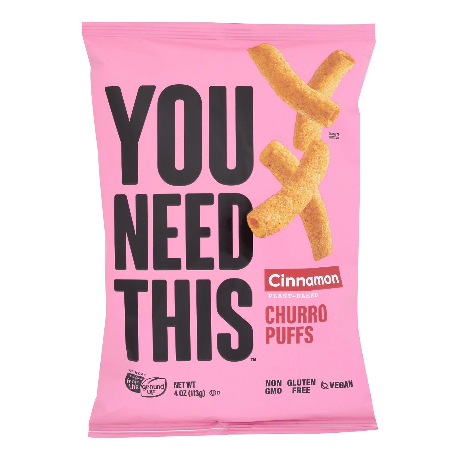 You Need This - Churro Puffs Cinnamon - Case of 12-4 OZ